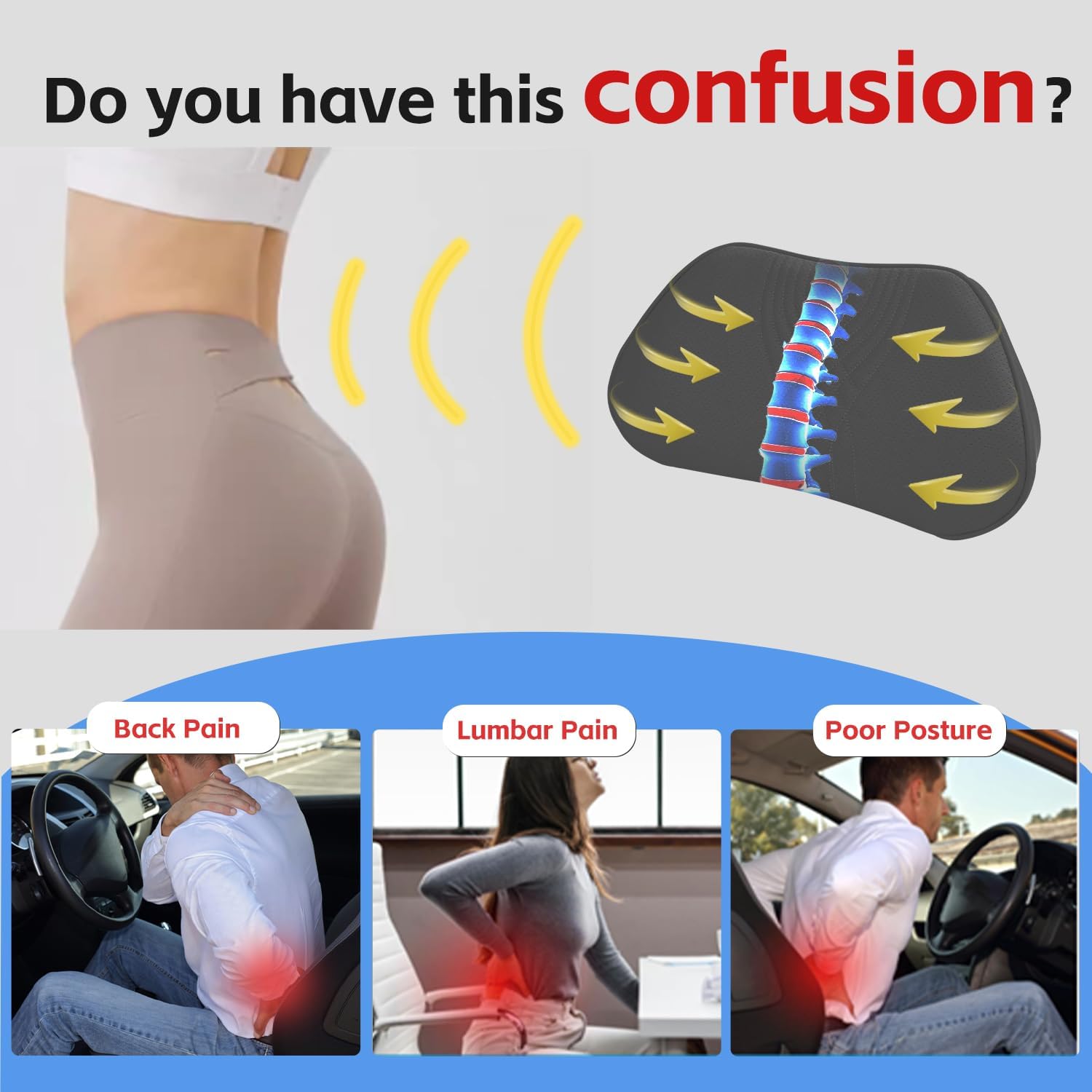 Cuscino Lombare Auto Ergonomico - immagine 2