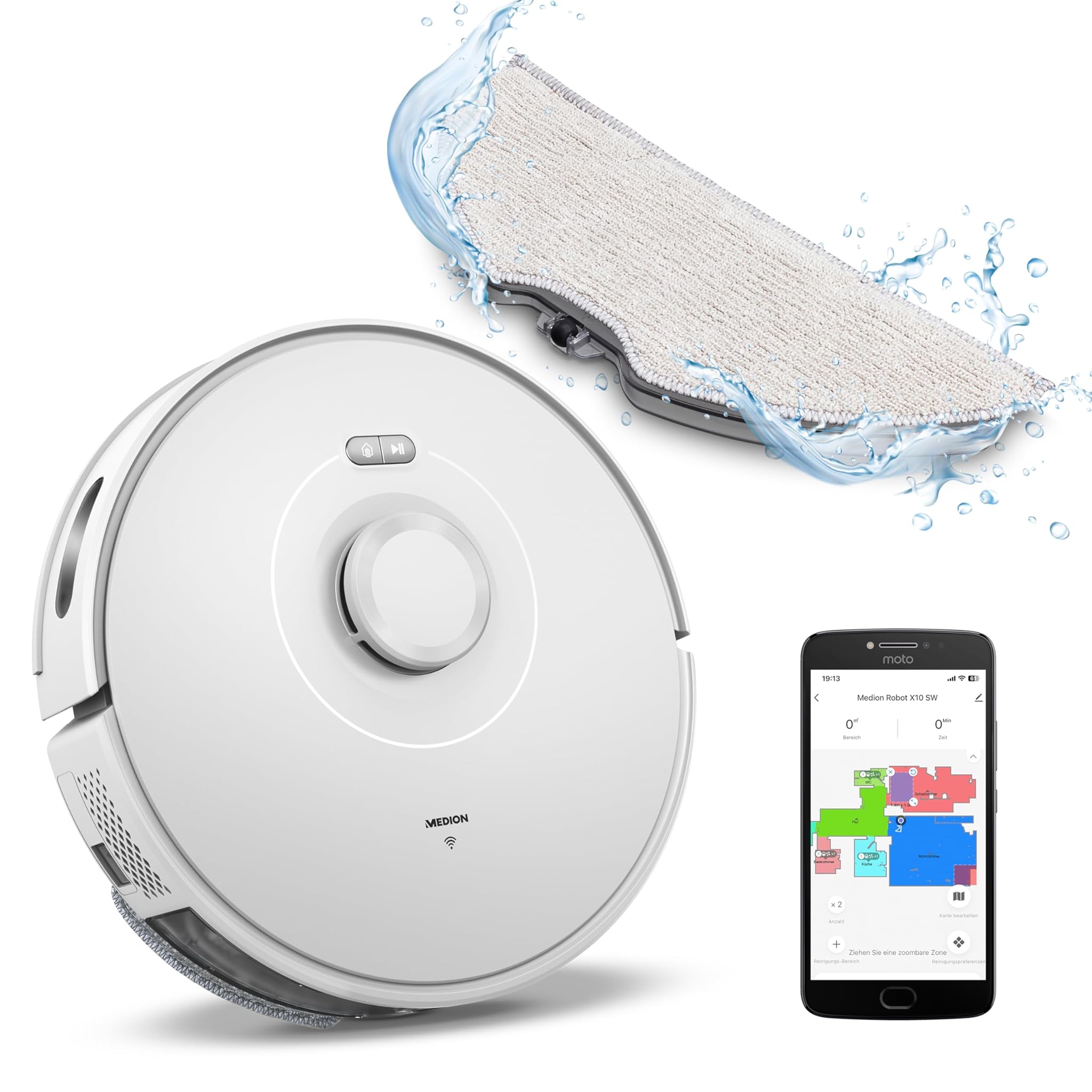 Medion Robot Aspirapolvere Lava Pavimenti X10 SW