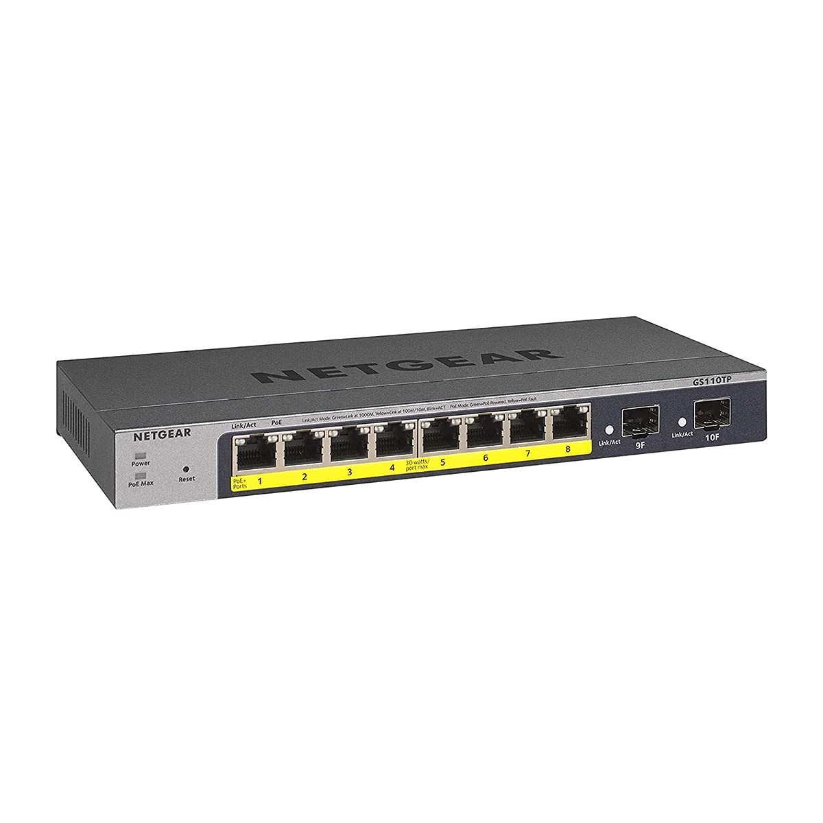 Netgear Switch PoE Smart 8 Porte GS110TP