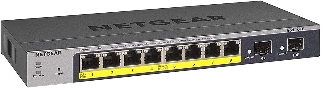 Netgear Switch PoE Smart 8 Porte GS110TP - immagine 1