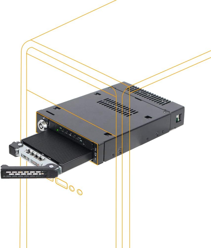 Icy Dock ToughArmor MB834M2K-B - Mobile Rack 2 SSD NVMe M.2 - immagine 5