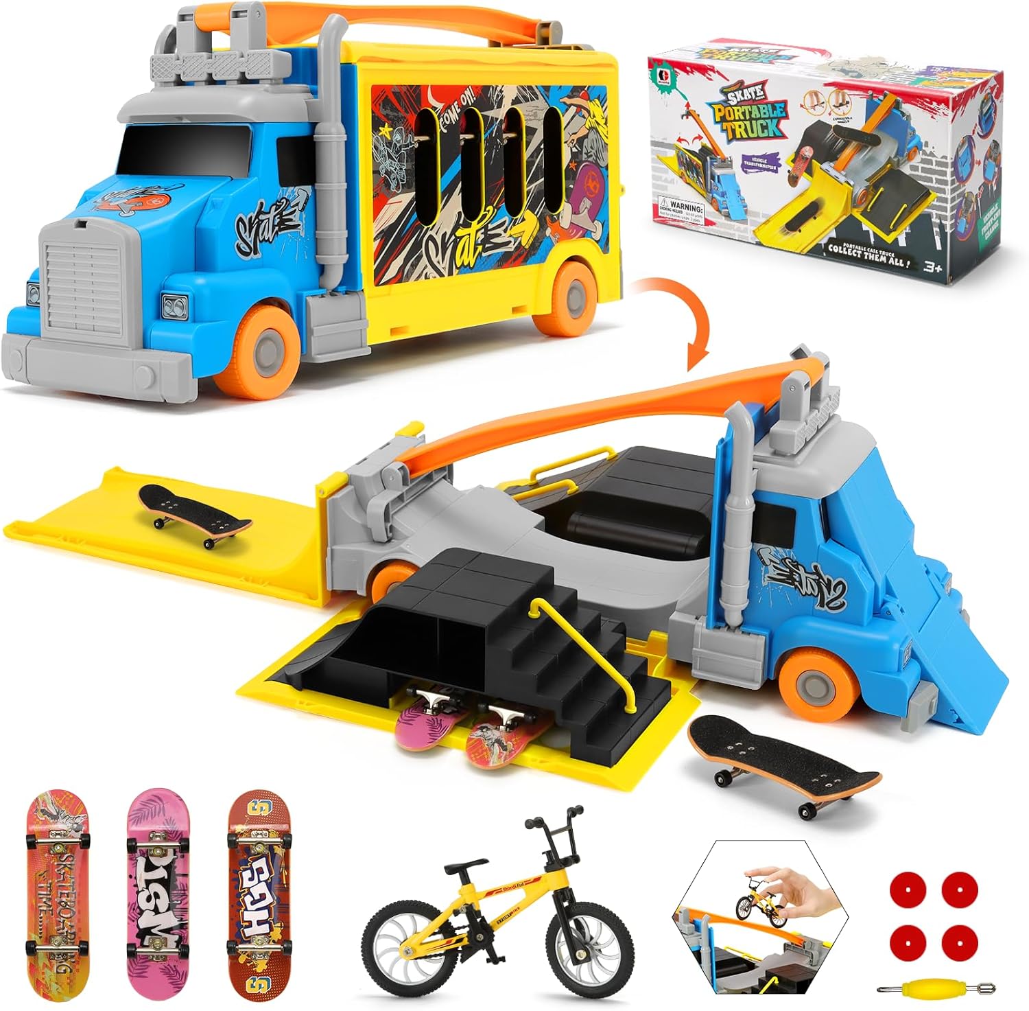 Tlater Set Rampe Skateboard da Dito 2 in 1 - immagine 1
