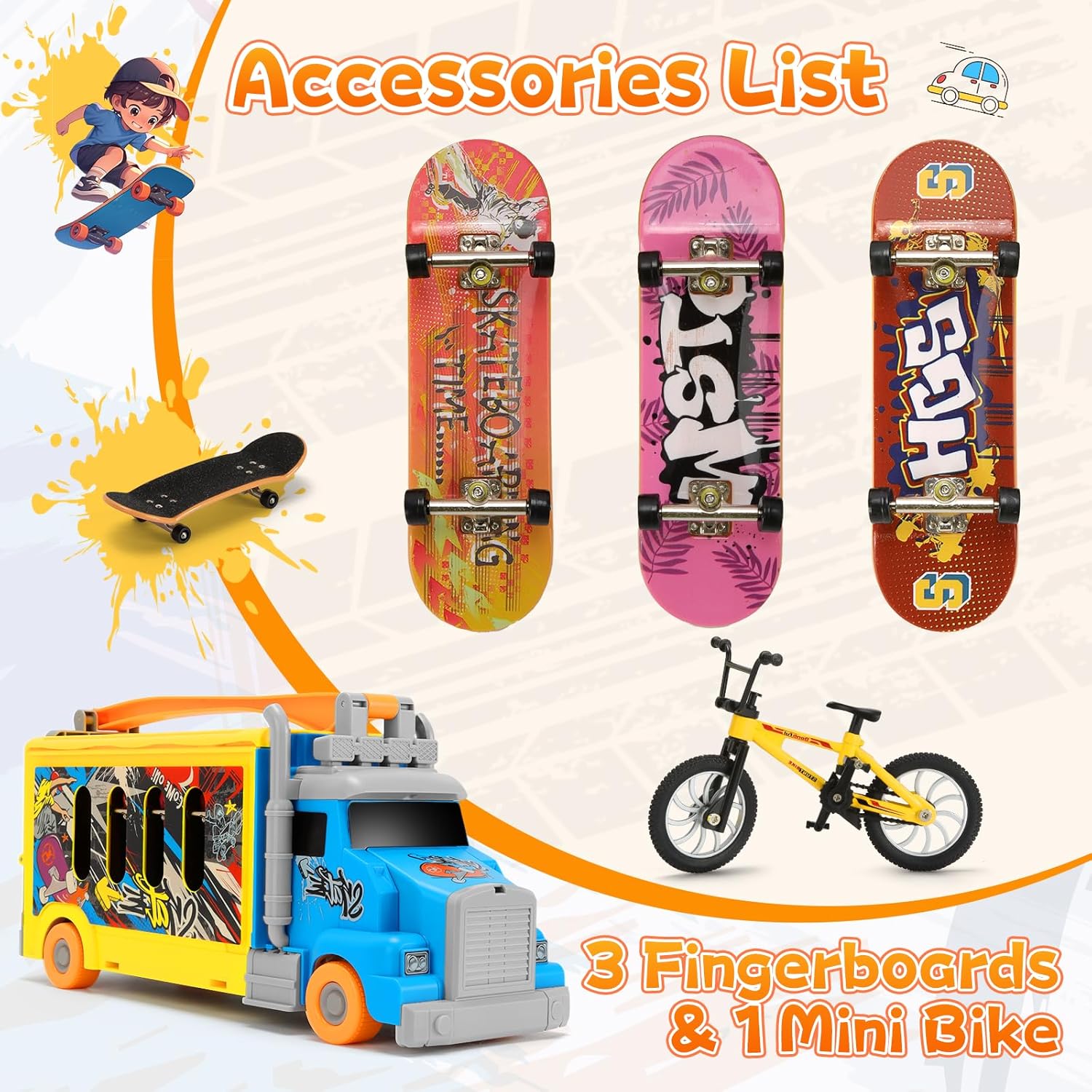 Tlater Set Rampe Skateboard da Dito 2 in 1 - immagine 6