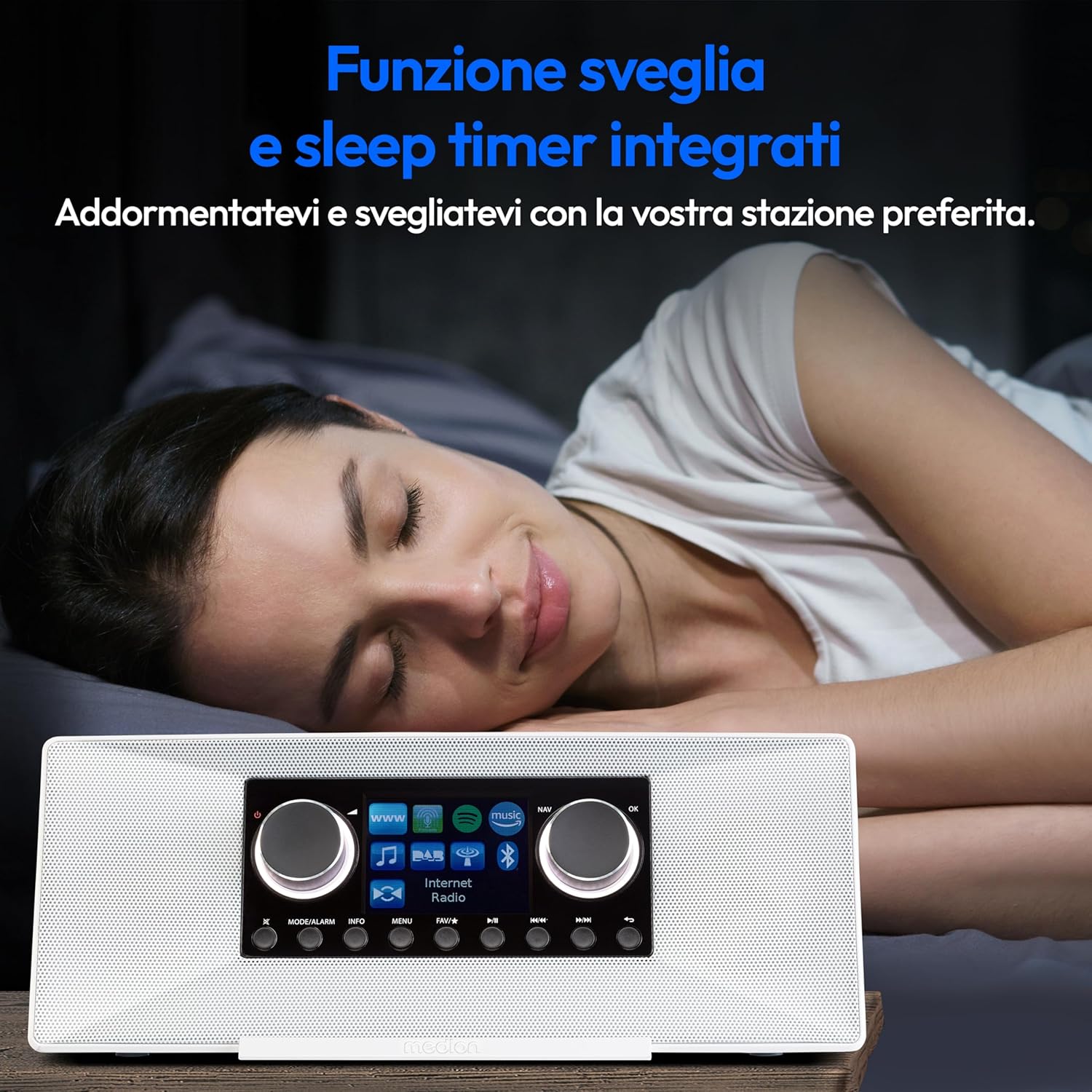 Medion Radio Internet P85333 con DAB+, Bianco - immagine 5