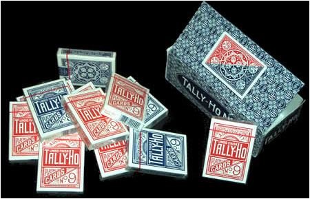 Cartouche de 12 jeux TALLY-HO Fan (US playing cards company)