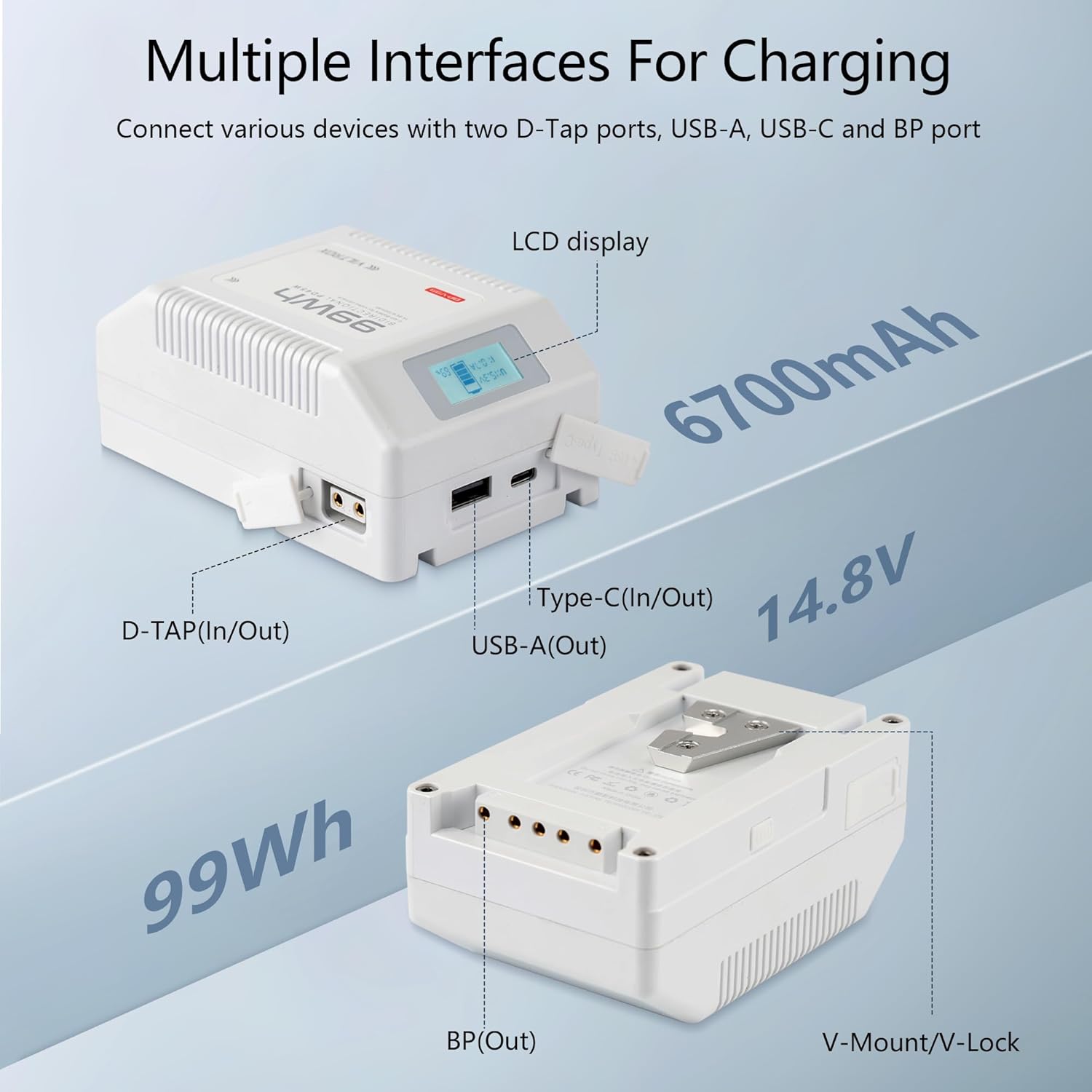 Viltrox V-Mount Batteria 6700mAh 14.8V - immagine 2