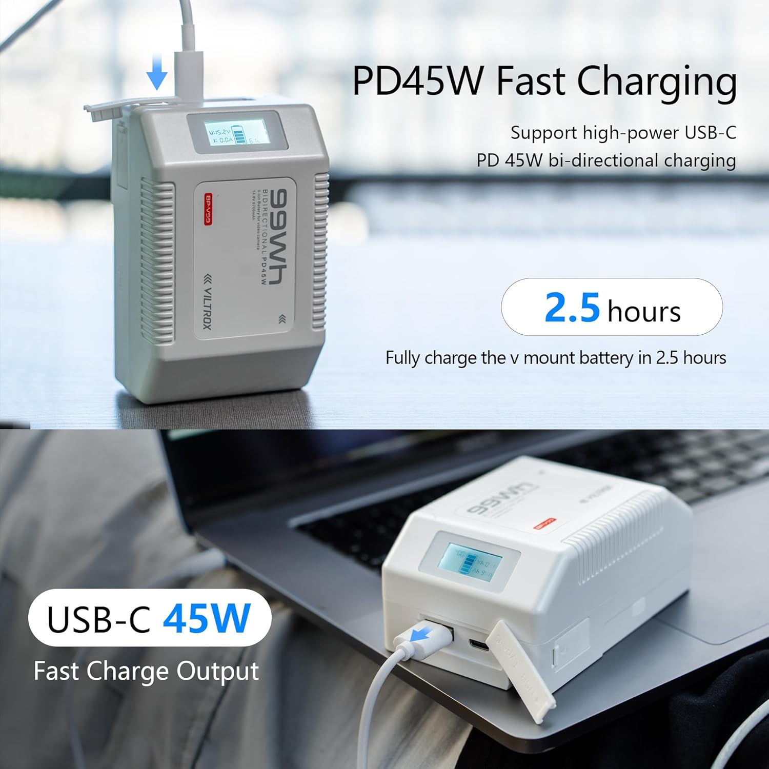 Viltrox V-Mount Batteria 6700mAh 14.8V - immagine 3