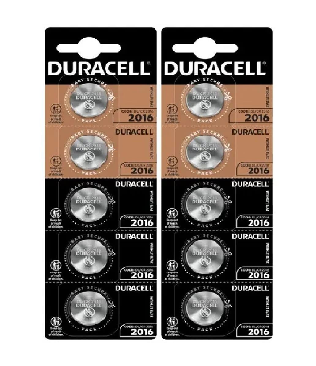 10X Duracell 2016 Lithium (2 Blister da 5 Batterie)