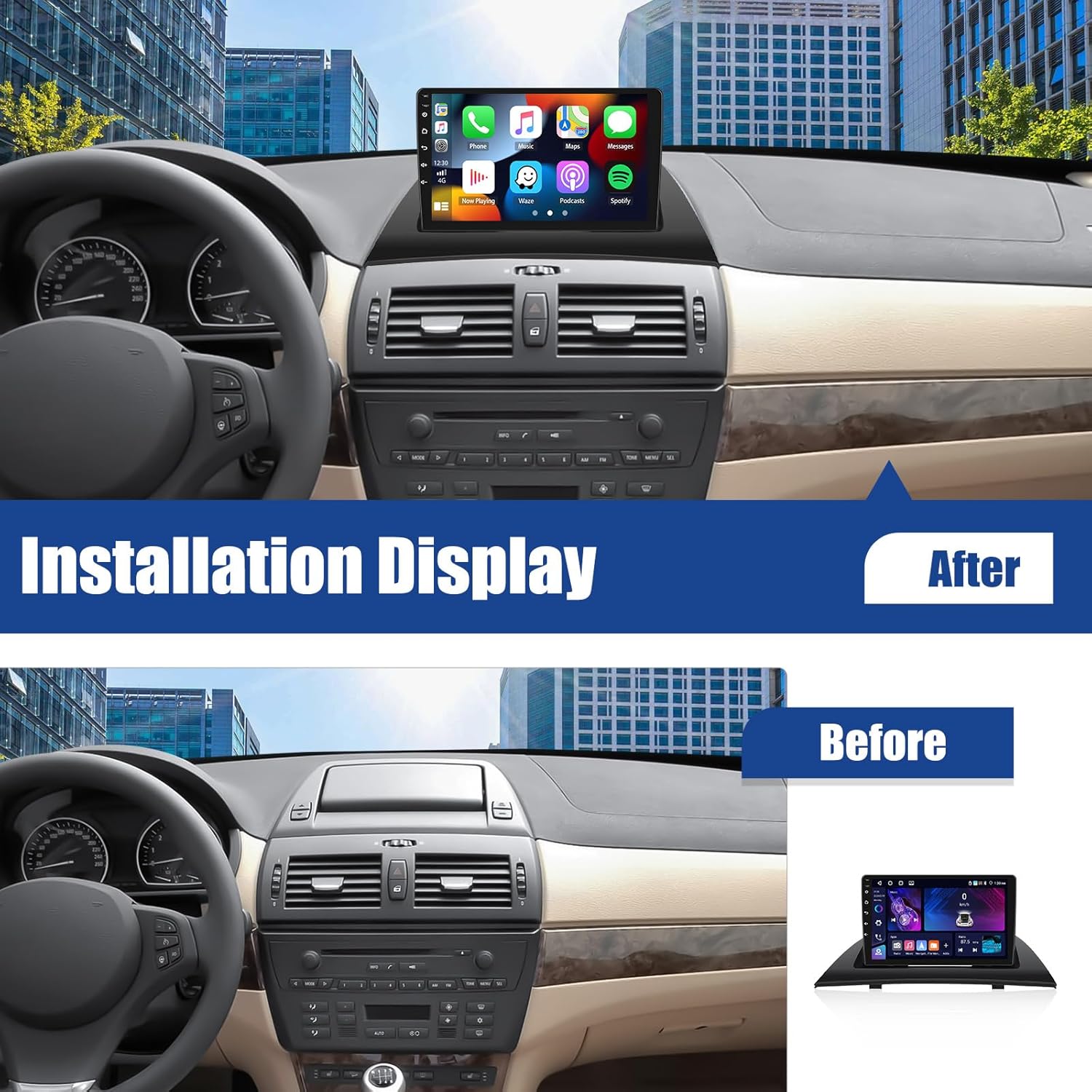 Sixwin Android 13 Autoradio 9" HD per BMW X3 E83 - immagine 2