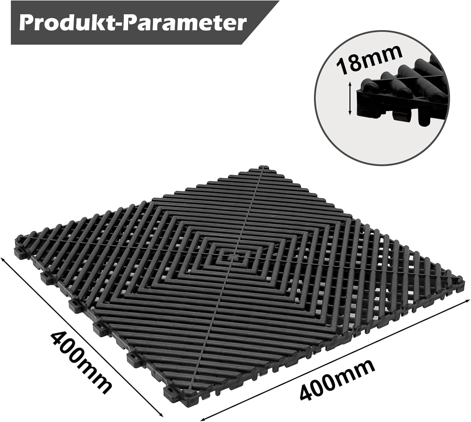 bimiti 20 ripiani in PVC da 40 x 40 cm - immagine 2