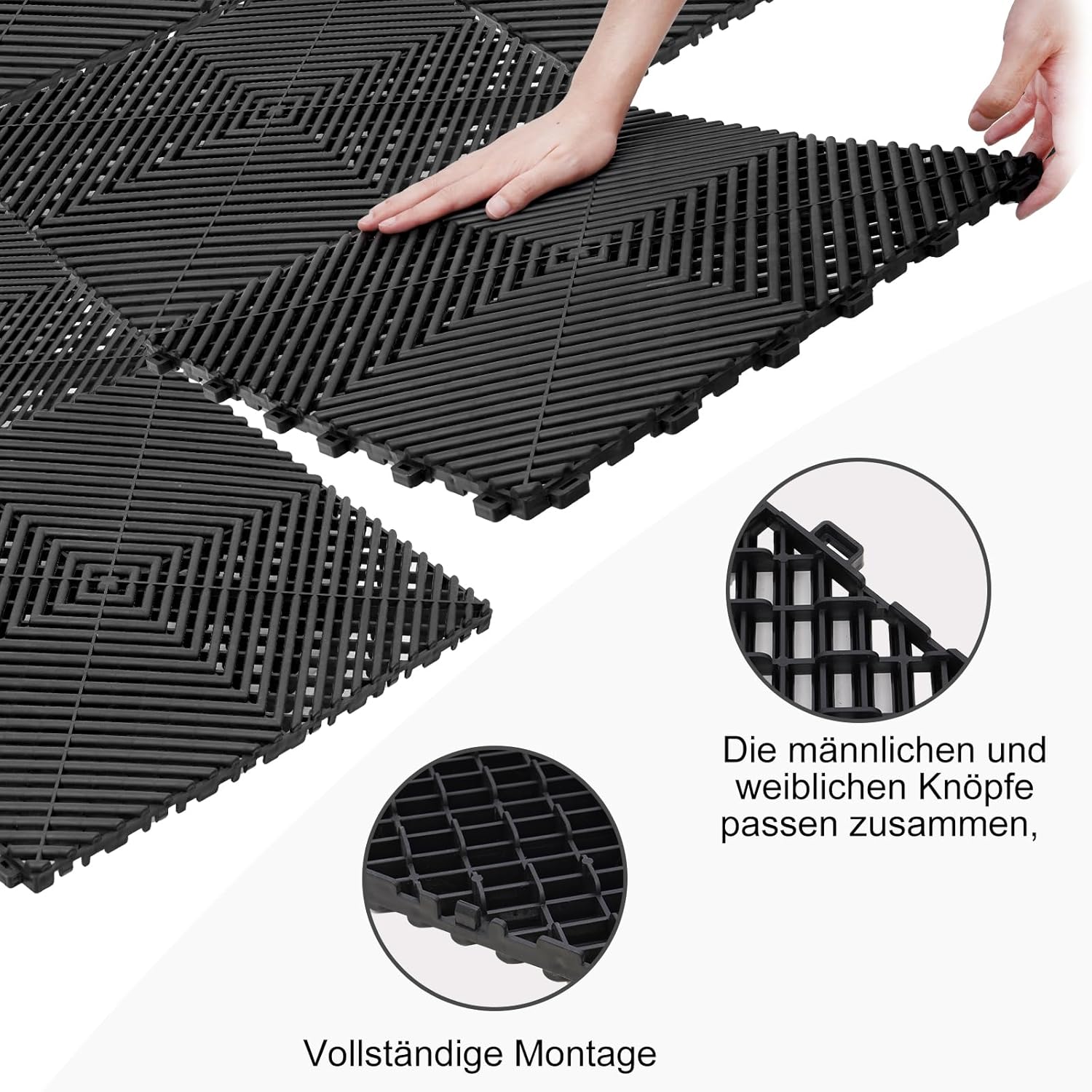 bimiti 20 ripiani in PVC da 40 x 40 cm - immagine 3