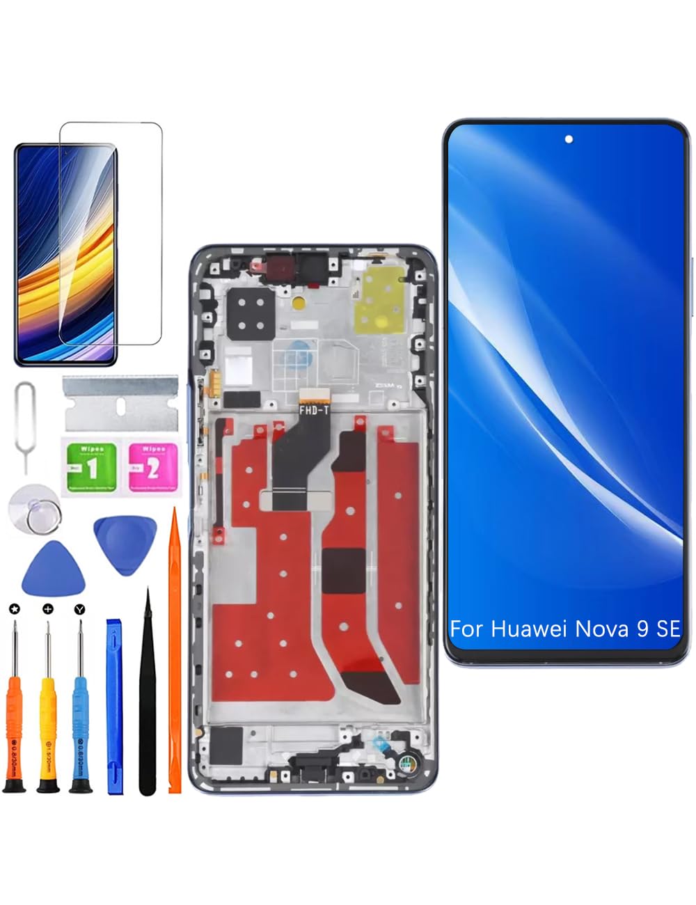 Display Ricambio Schermo LCD Huawei Nova 9 SE (Crystal Blue)