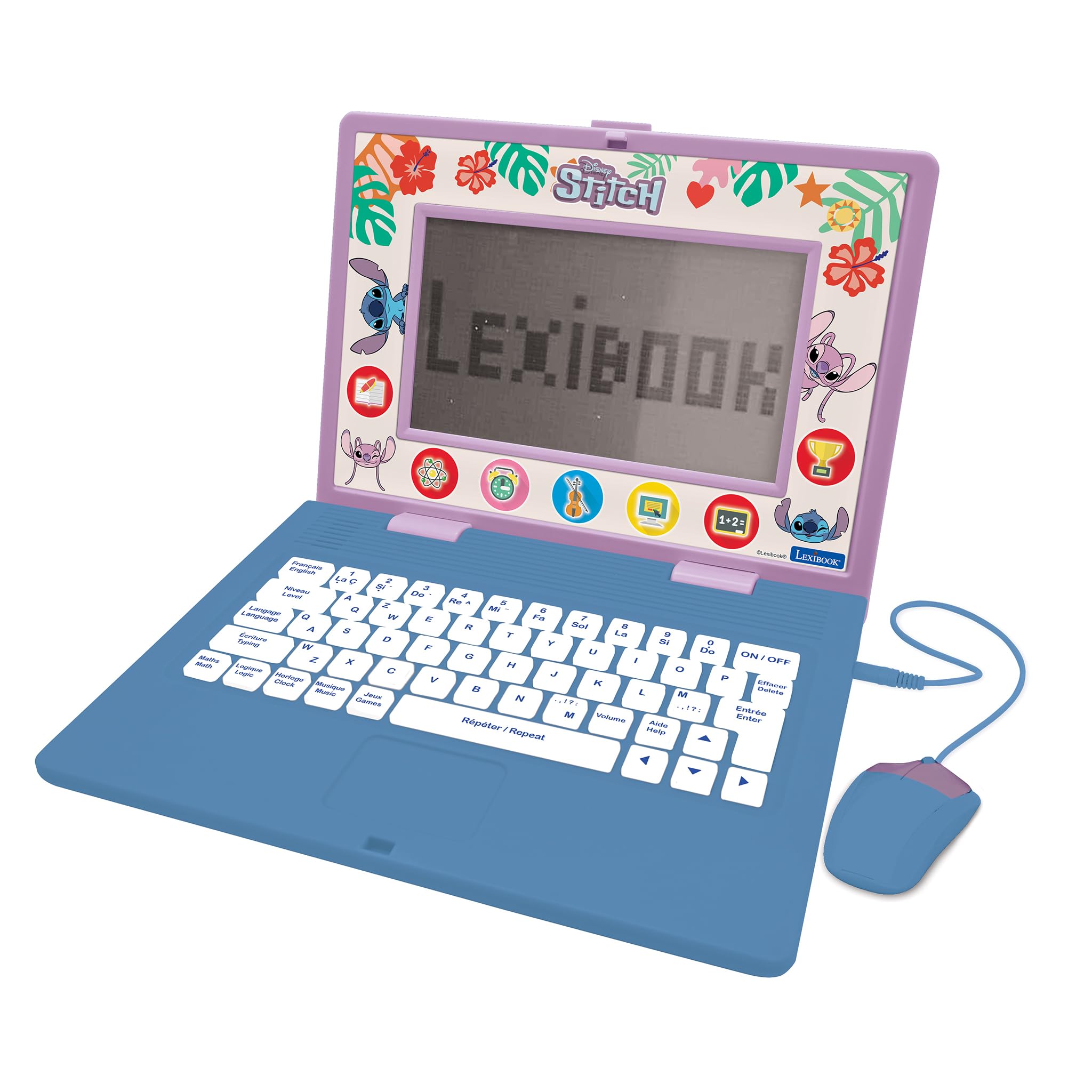 Ordinateur éducatif bilingue Lexibook Stitch avec 170 activités