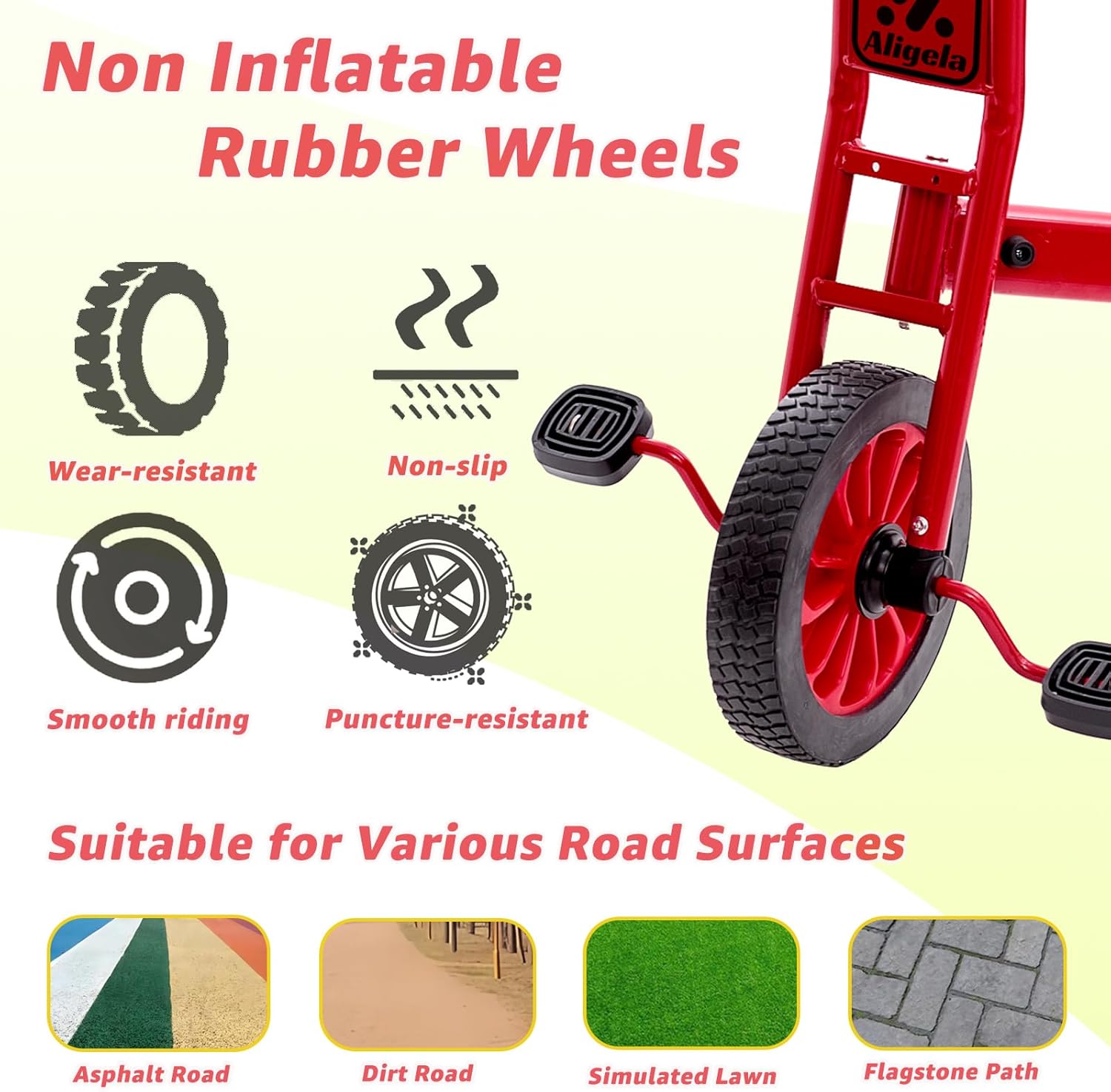 Triciclo prescolare Pdeal Tandem Trike - immagine 3