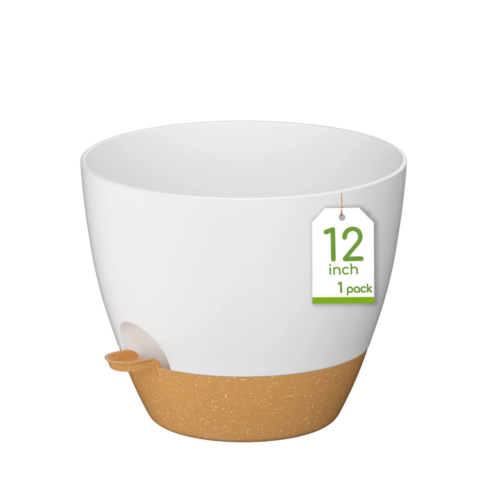 ZMTECH Vaso Per Piante Autoinnaffiante 30 cm, Bianco