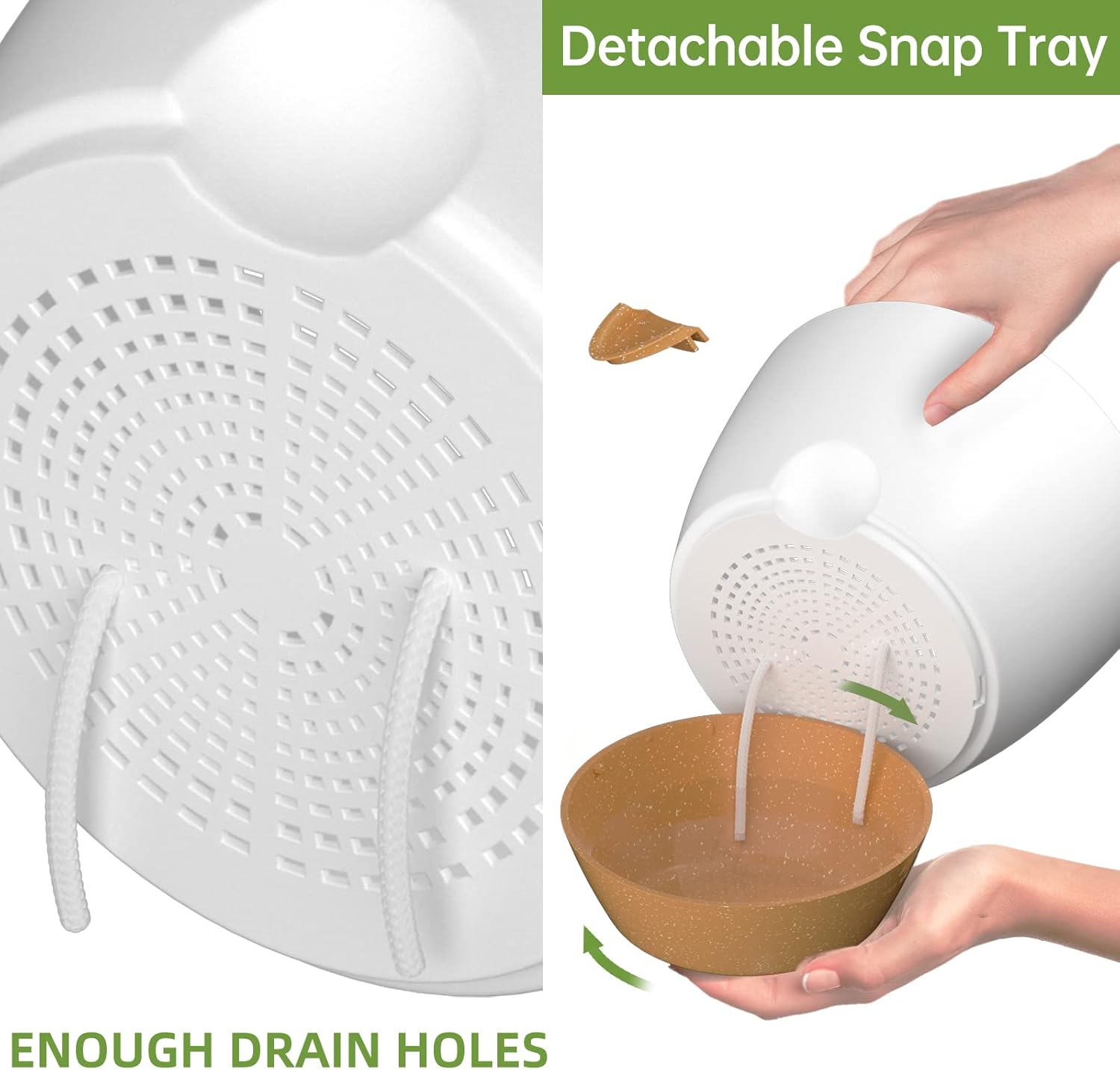 ZMTECH Vaso Per Piante Autoinnaffiante 30 cm, Bianco - immagine 4