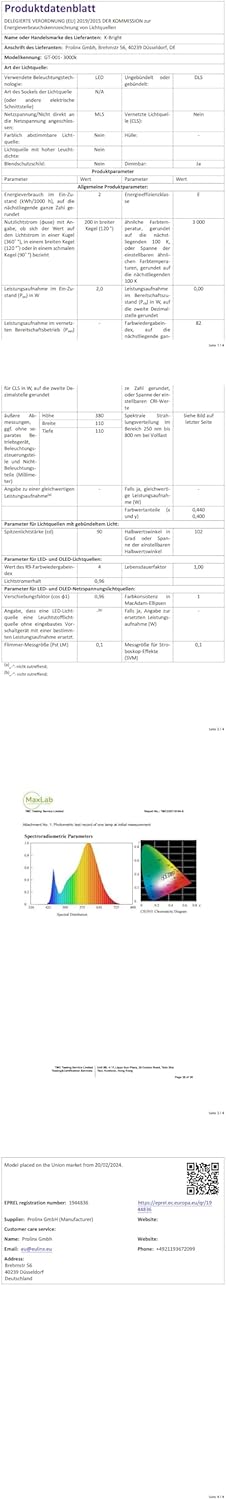 K-Bright Lampada LED Dimmerabile da Tavolo H38cm - immagine 9