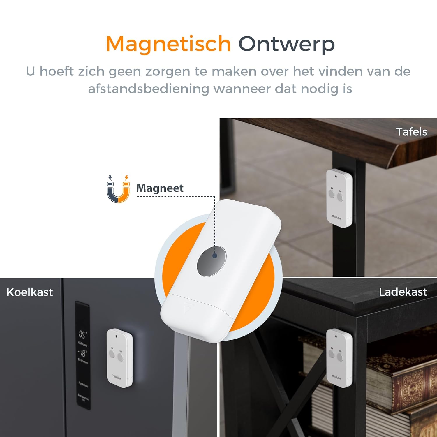 Tessan Presa Telecomandata 2300W, Bianca - immagine 5