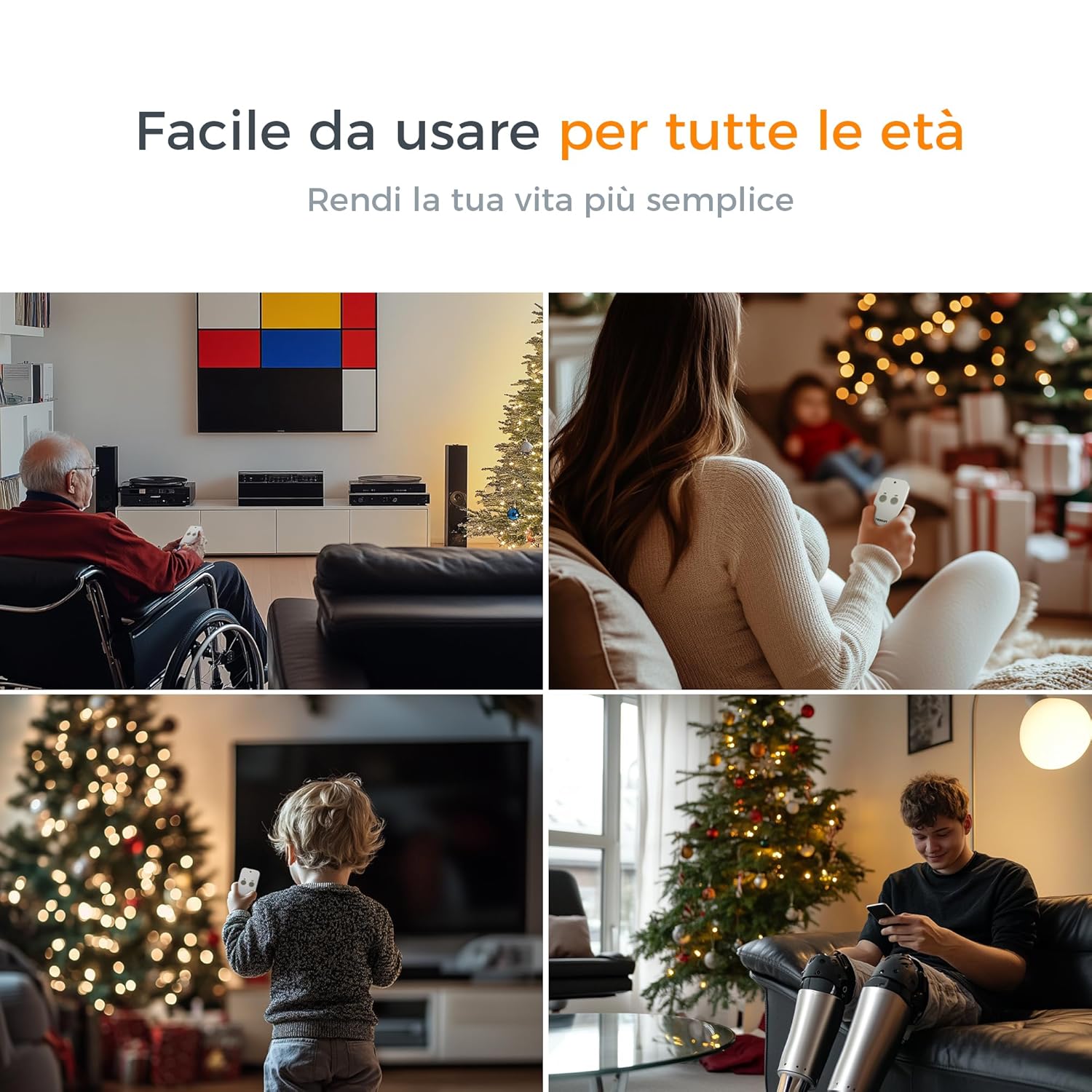 Tessan Presa Telecomandata 2300W, Bianca - immagine 6