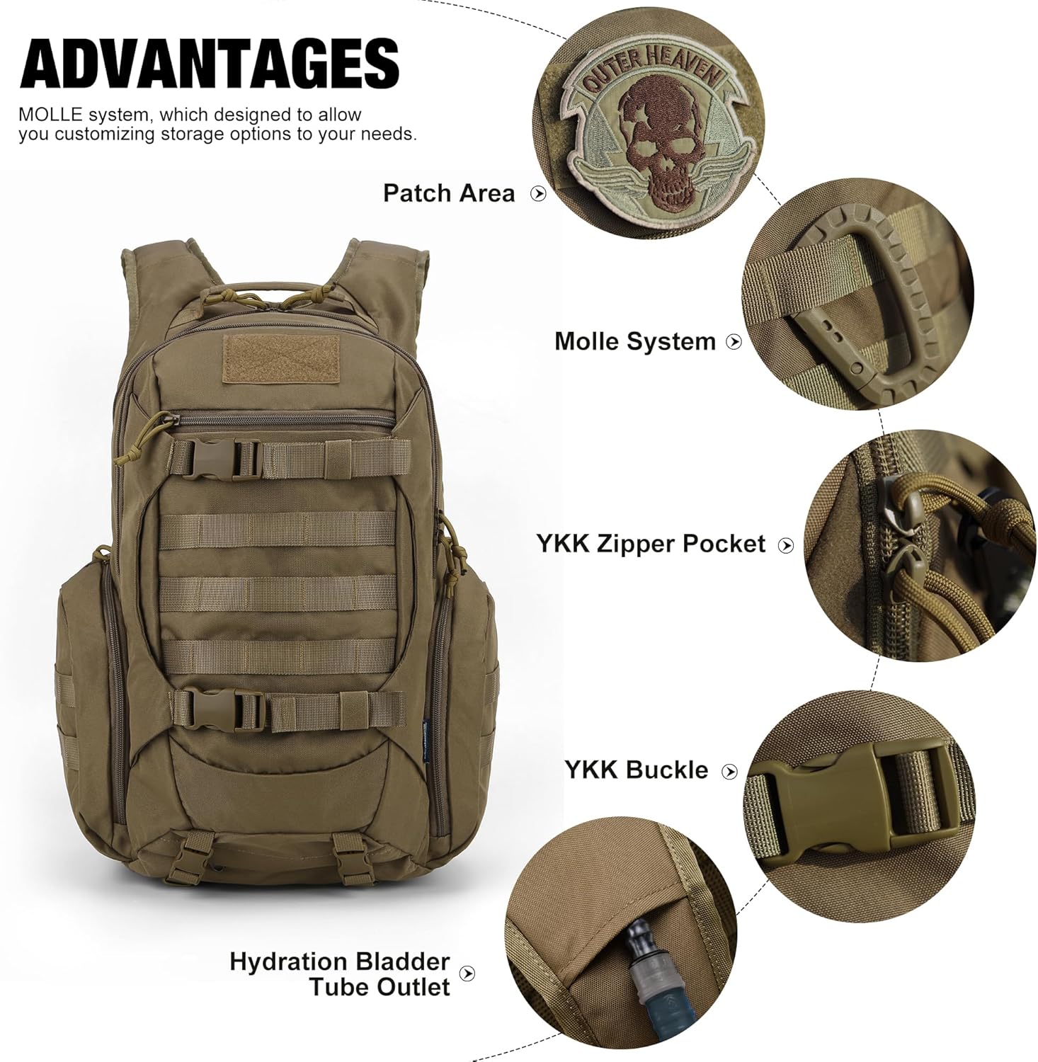 Mardingtop Zaino Tattico Militare 28/35 Litri - immagine 3