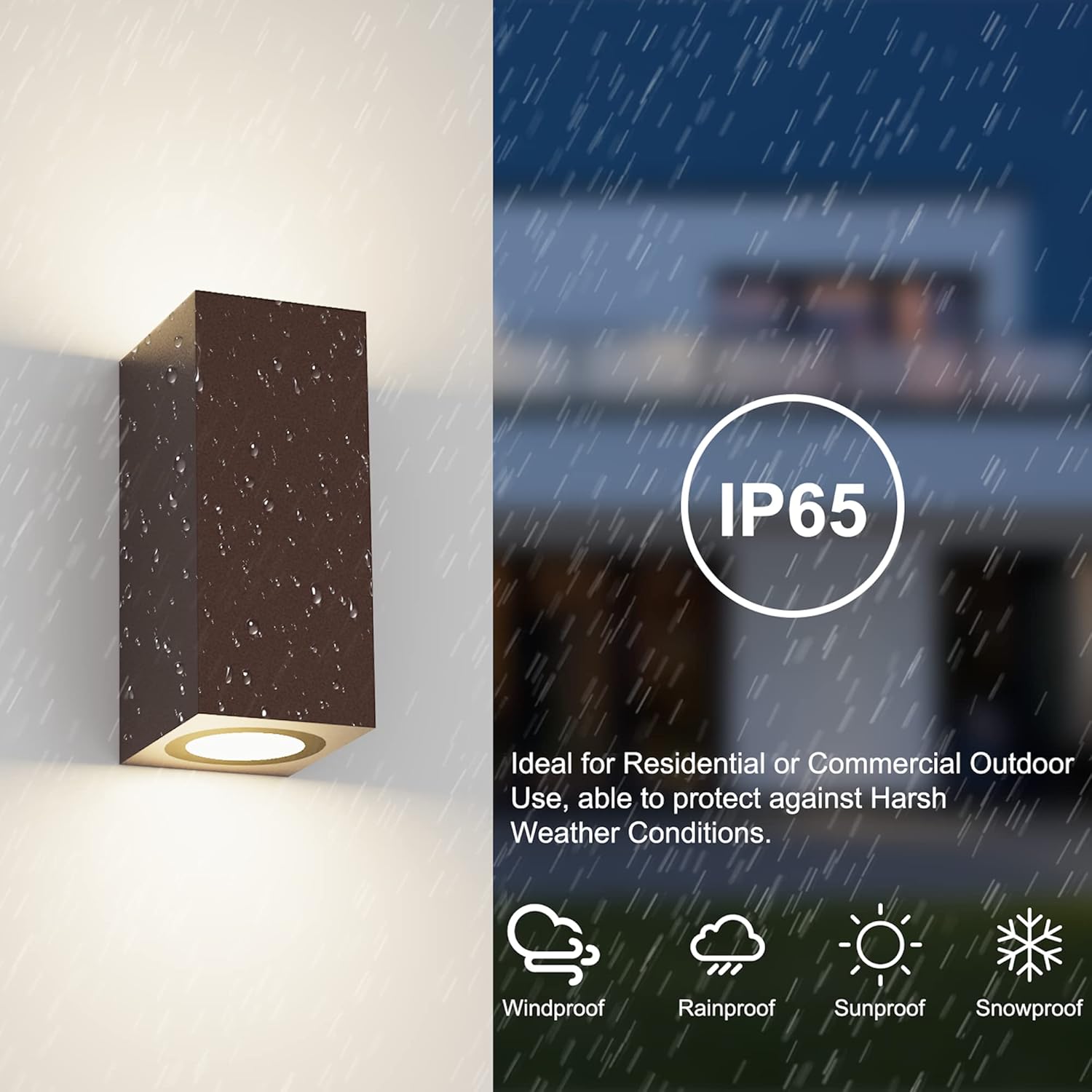 Klighten 4 Pezzi Applique da Parete Esterno Interno IP65 - immagine 4