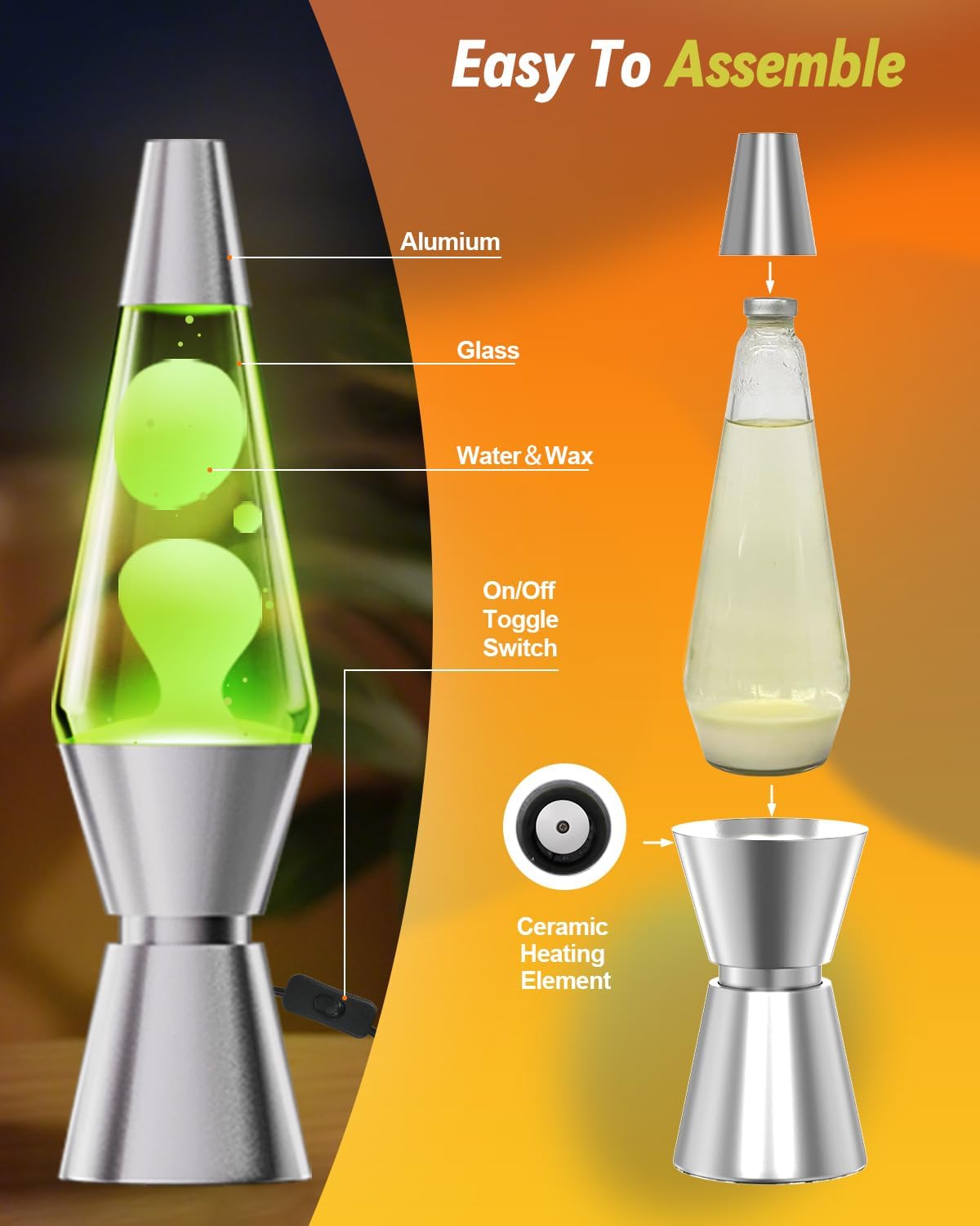 Lampada Lava LED con Cambio Colore e Telecomando - immagine 8