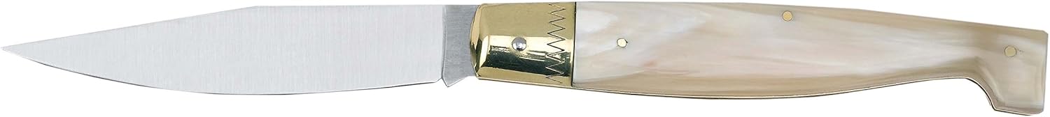 Ausonia - Coltello da tasca modello Pattada manico corno chiaro Cm 26 - immagine 1