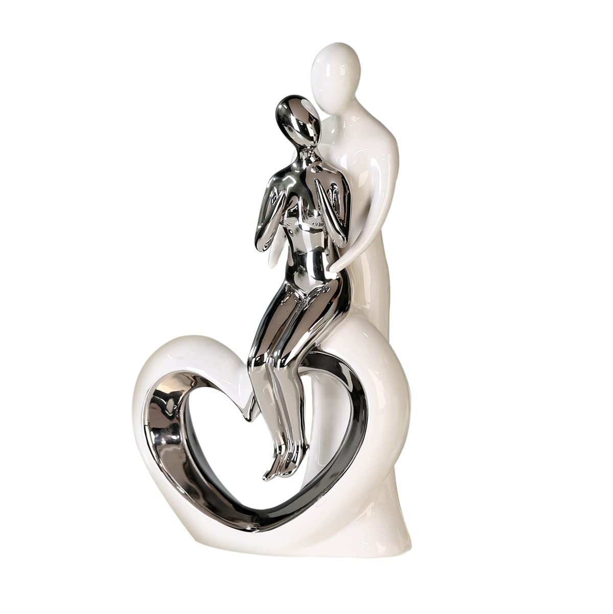 Gilde Scultura Decorativa Moderna Romance, Ceramica Bianca