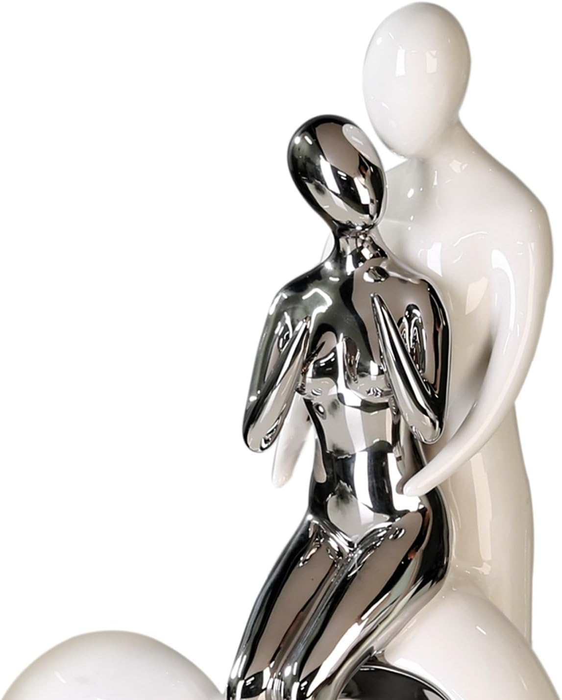 Gilde Scultura Decorativa Moderna Romance, Ceramica Bianca - immagine 2