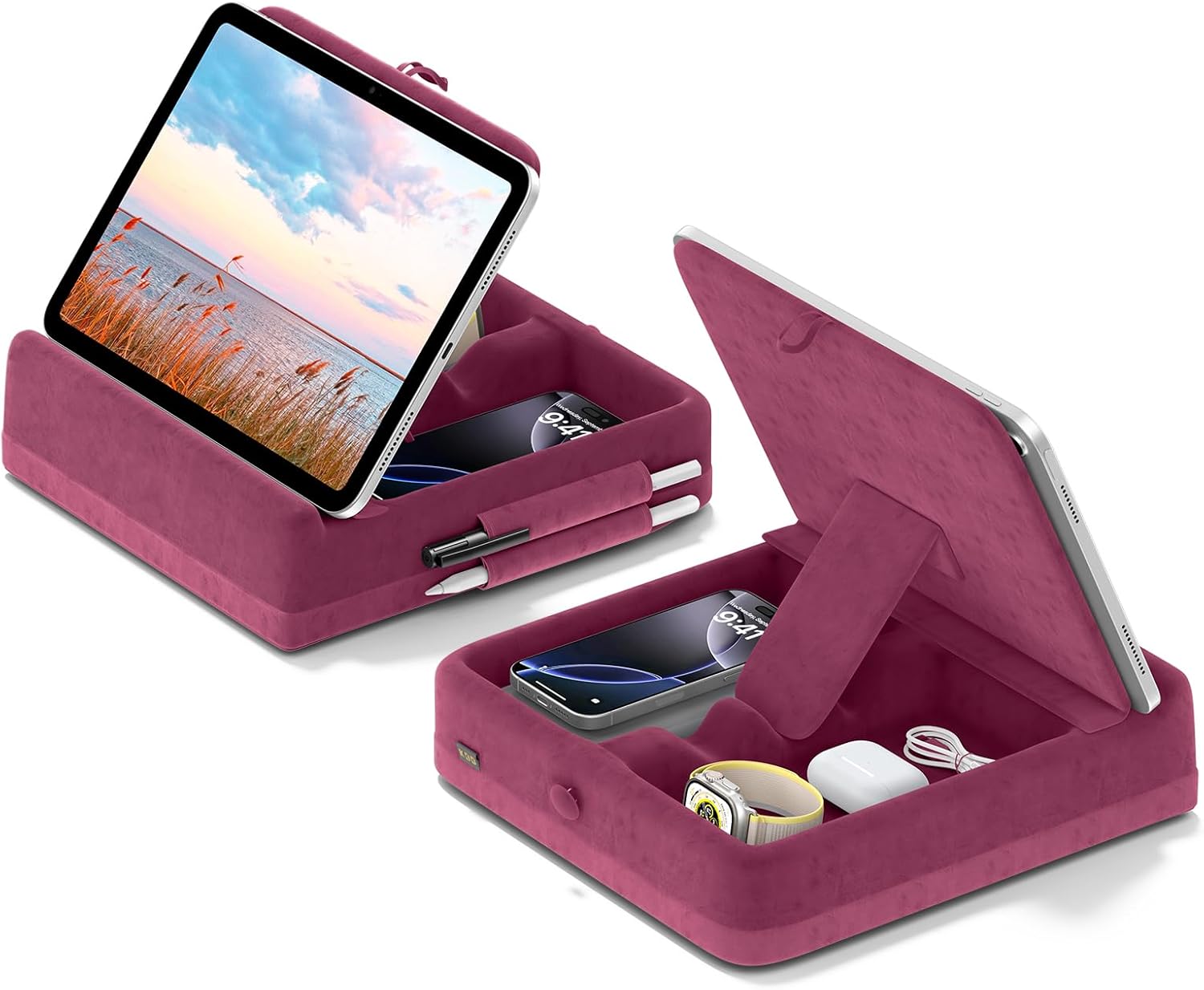 Kdd Supporto Cuscino Tablet Pieghevole, Viola - immagine 1