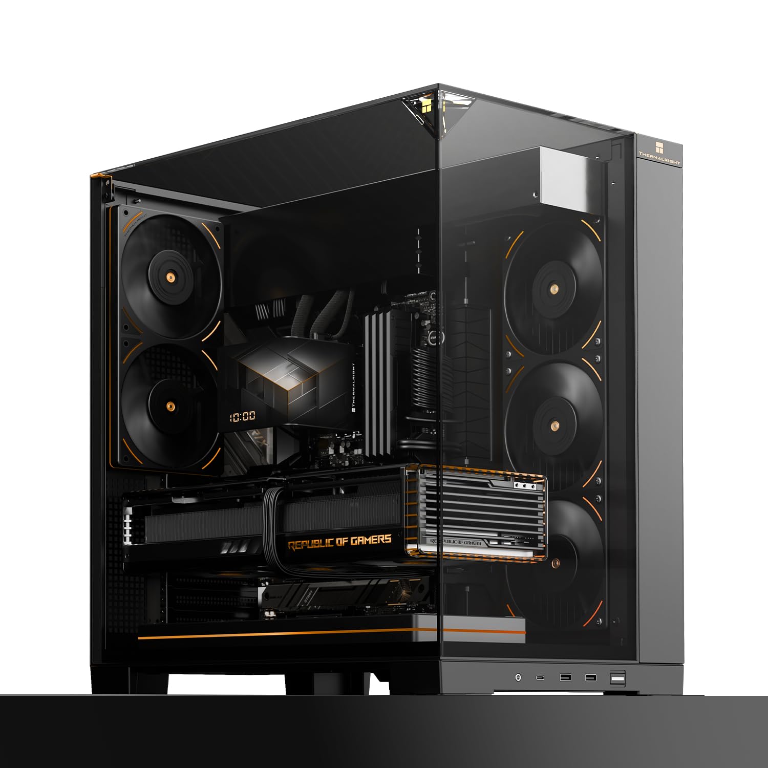 TR A70, alloggiamento per computer, rete ad alte prestazioni, ventilazione e montaggio multiplo, ideale per il fai da te e workstation professionali, con eccellente dissipazione del calore in nero