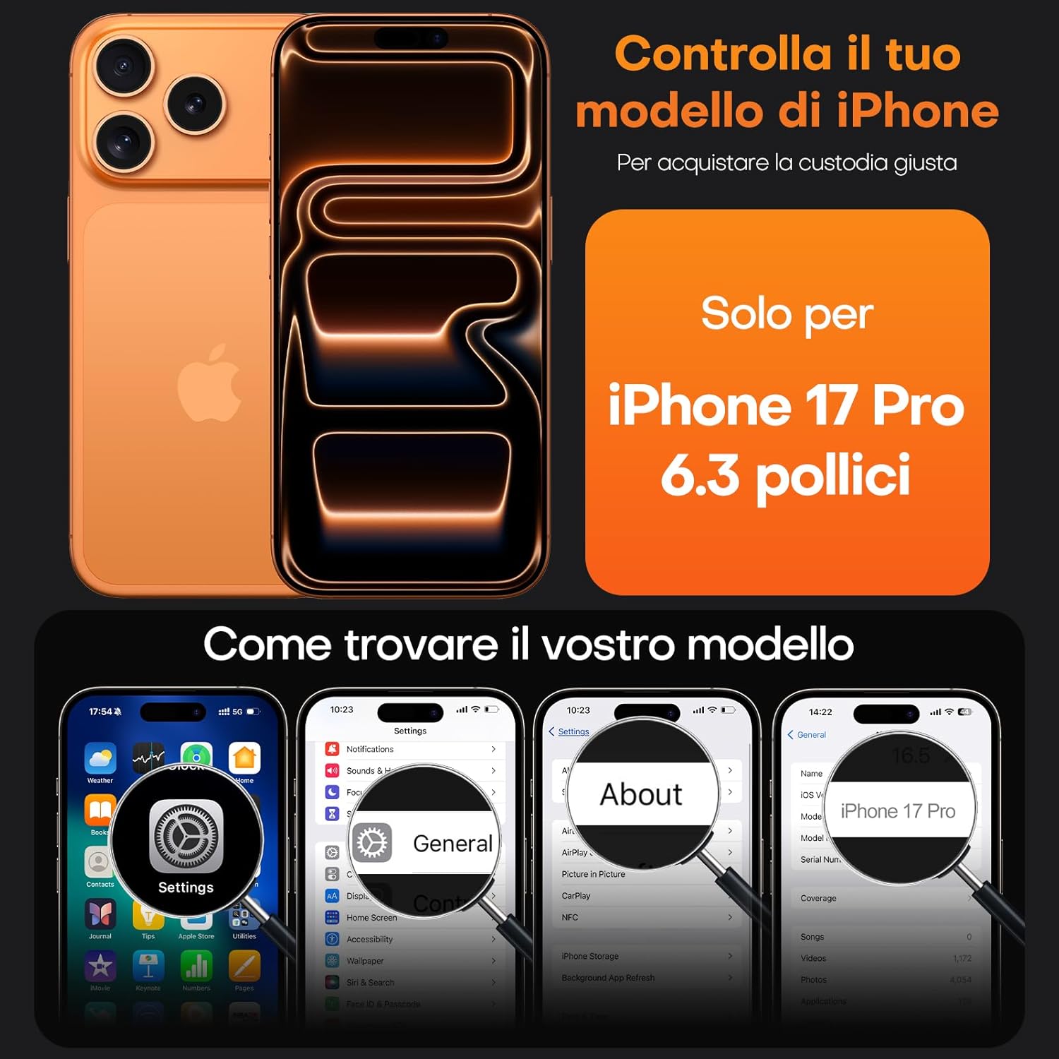 Tauri Cover Trasparente per iPhone 17 Pro - immagine 2