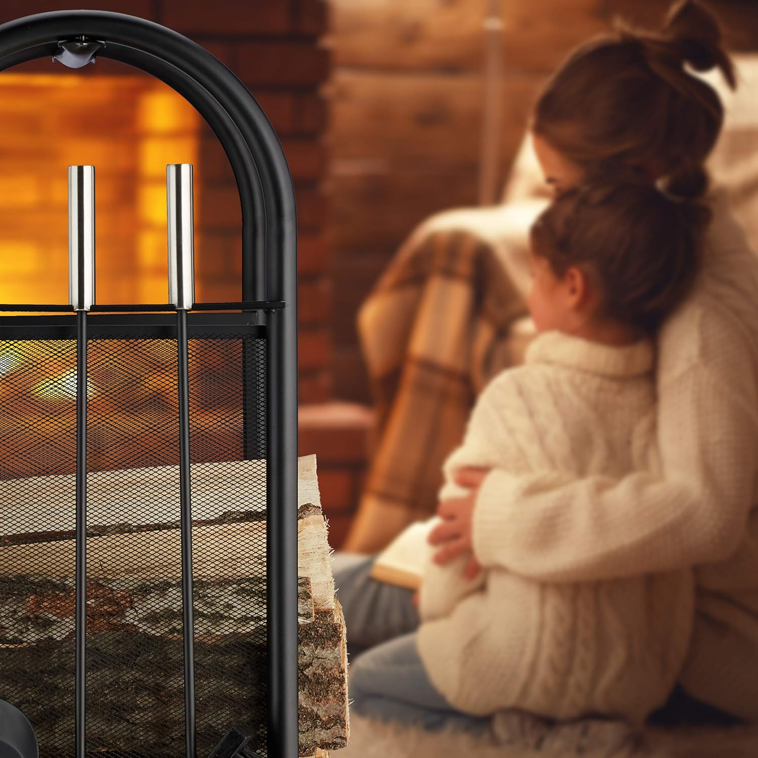 Relaxdays Carrello Portalegna con 3 Accessori, Nero - immagine 5