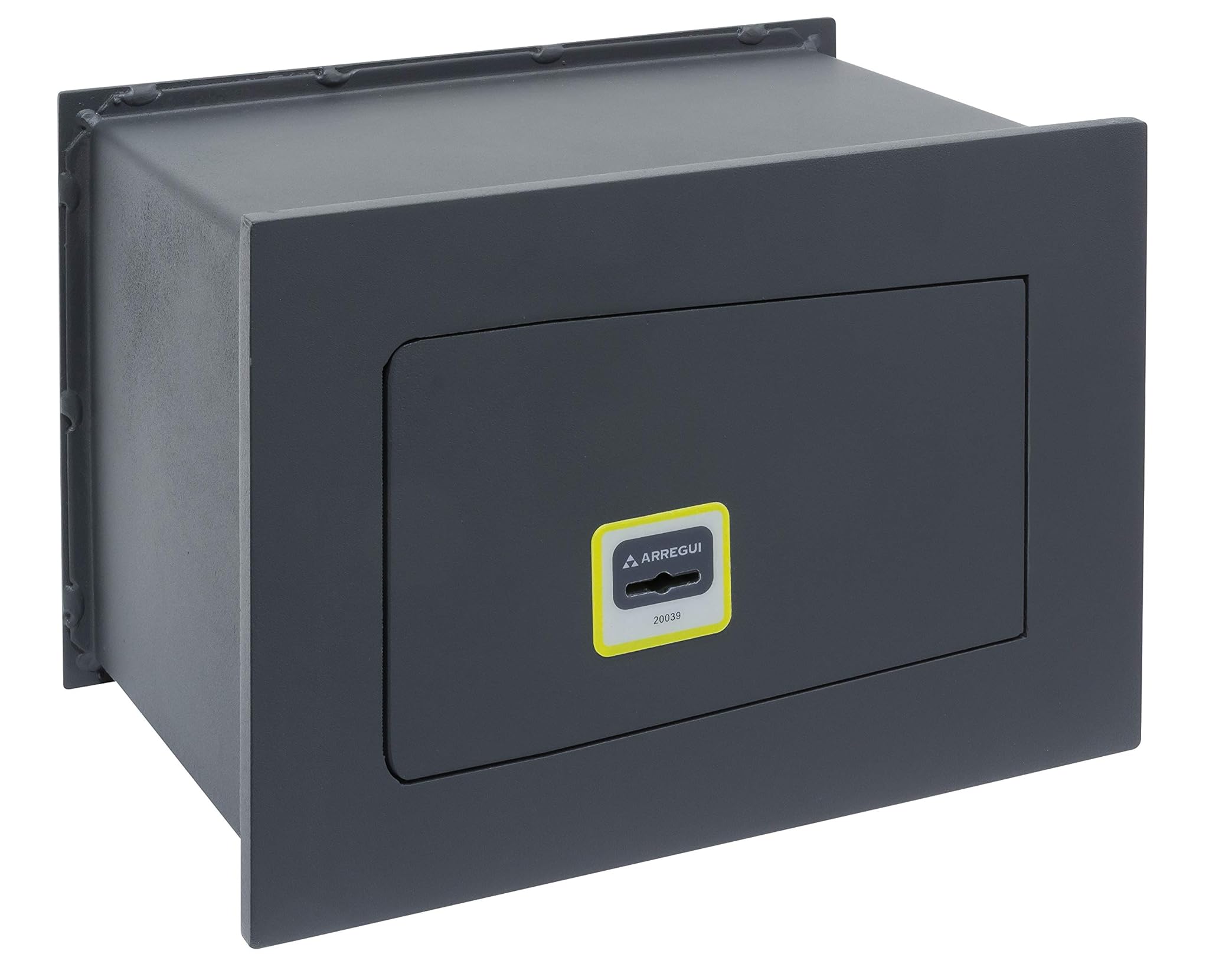 Arregui 281310 Cassaforte a Muro a Chiave, 7 l volume, Grigio