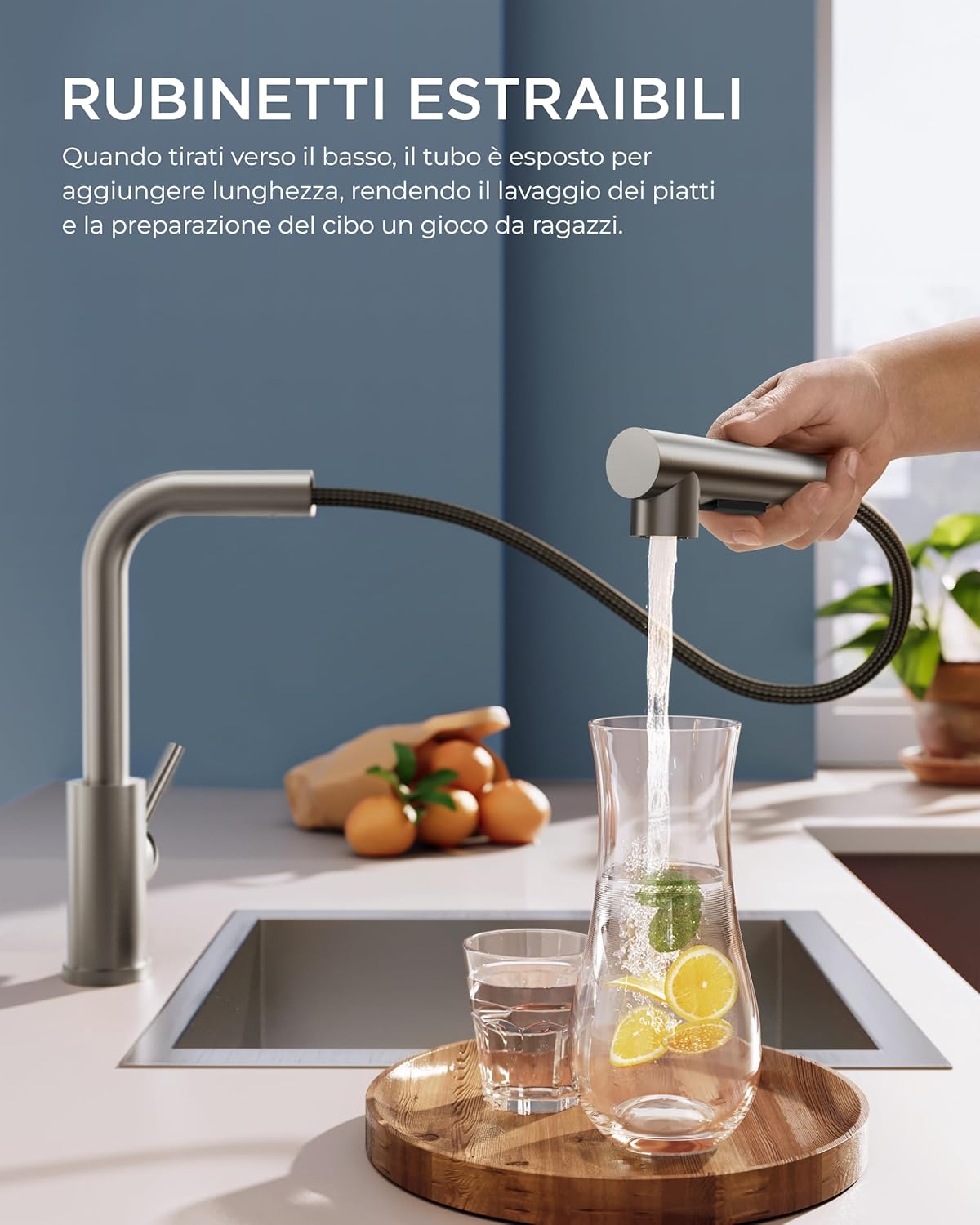 Forious Rubinetto Lavello Cucina con Doccetta Estraibile - immagine 2