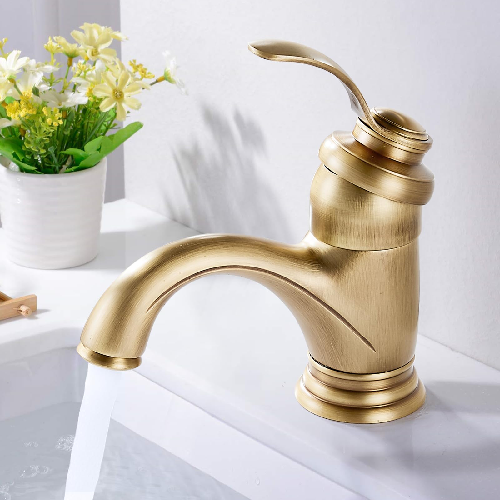 Aimoyo Rubinetto Bagno Lavabo in Ottone Retro