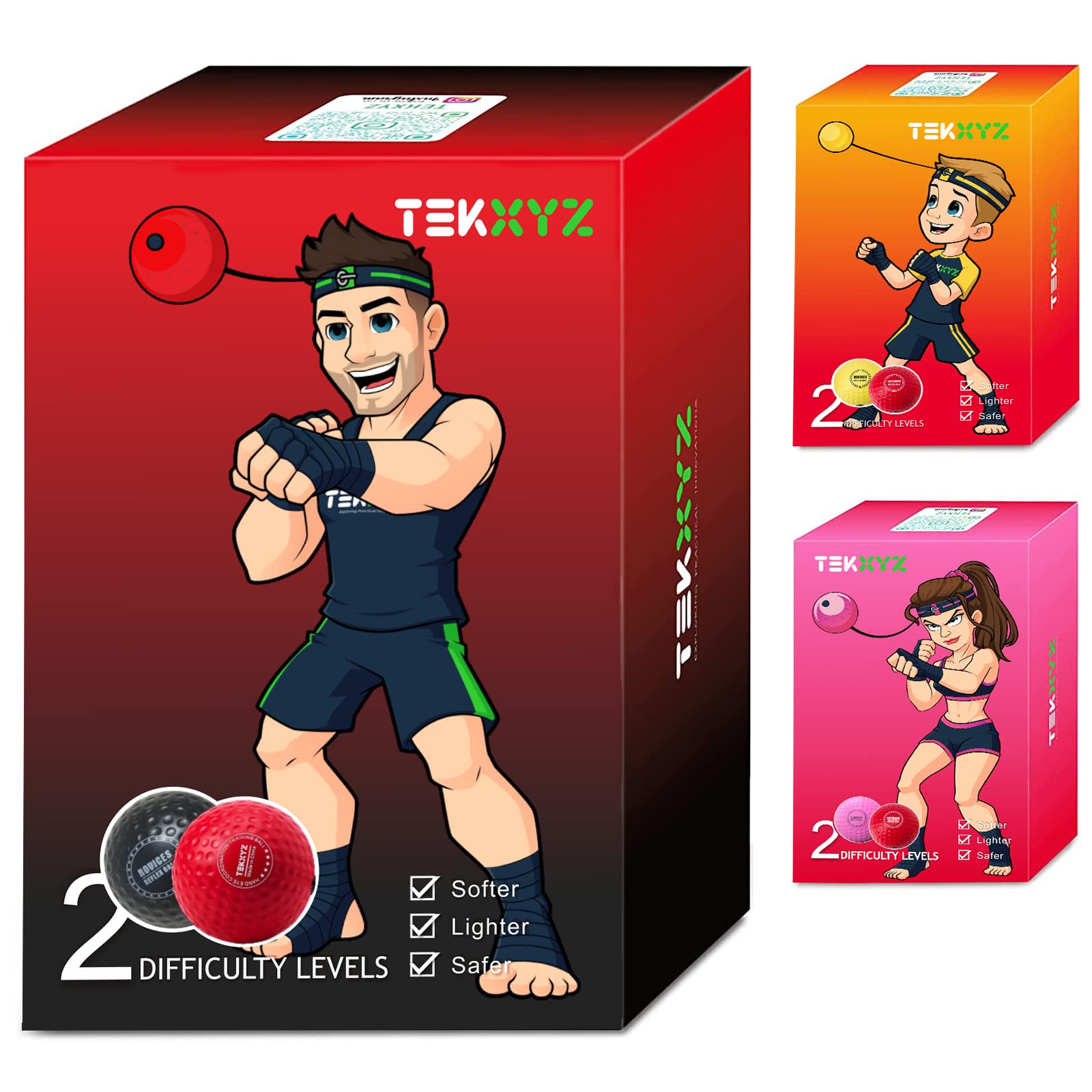 Tekxyz Palla da Boxe Riflessa con Fascia