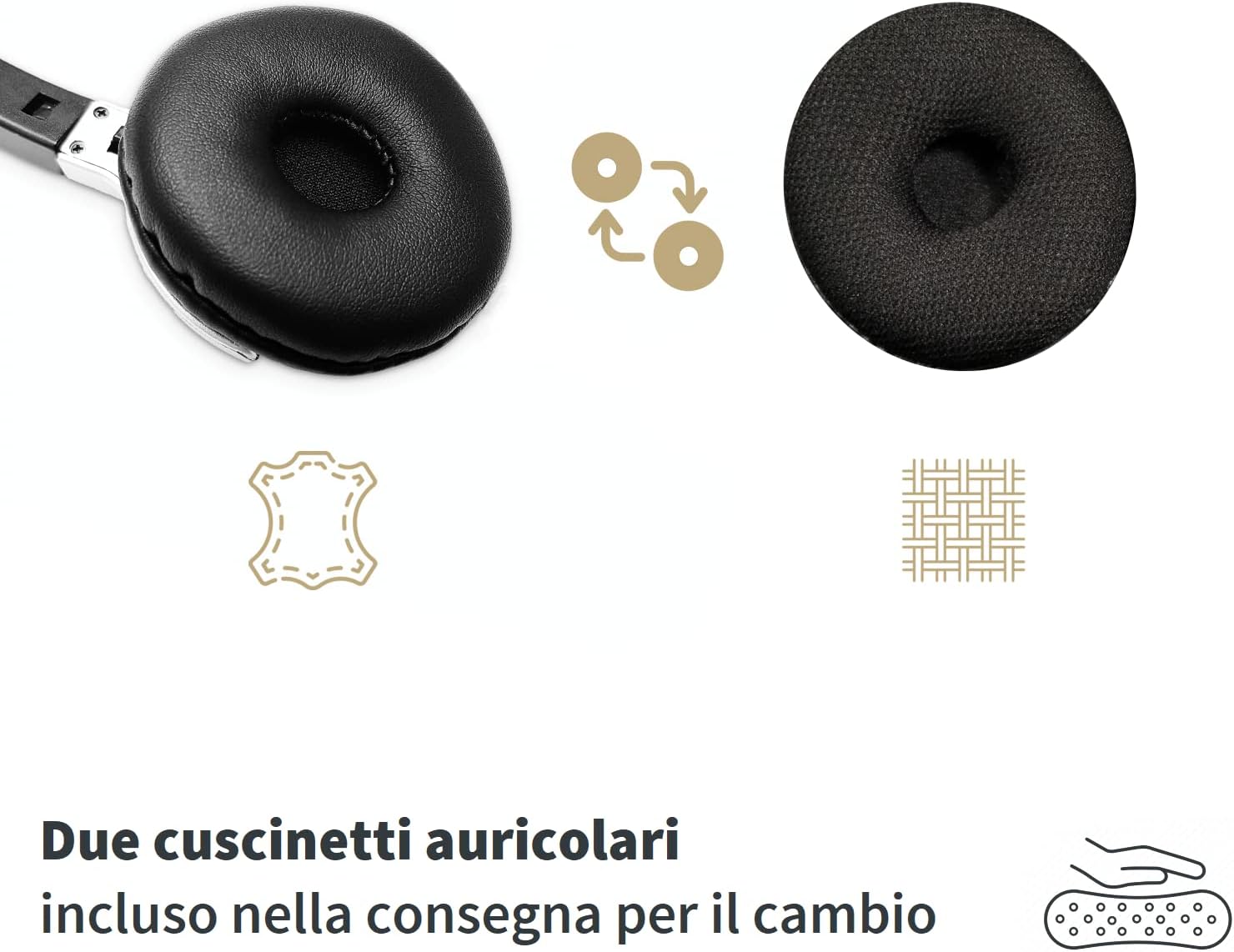 Gequdio Cuffie Telefoniche con Jack 3,5 mm - immagine 4