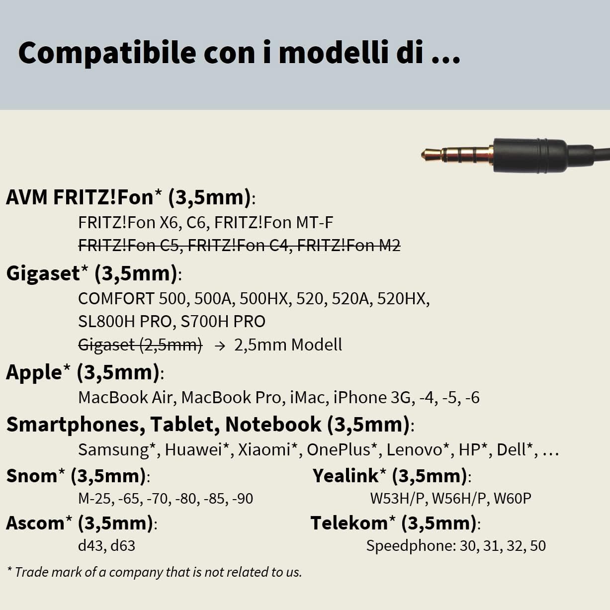 Gequdio Cuffie Telefoniche con Jack 3,5 mm - immagine 5