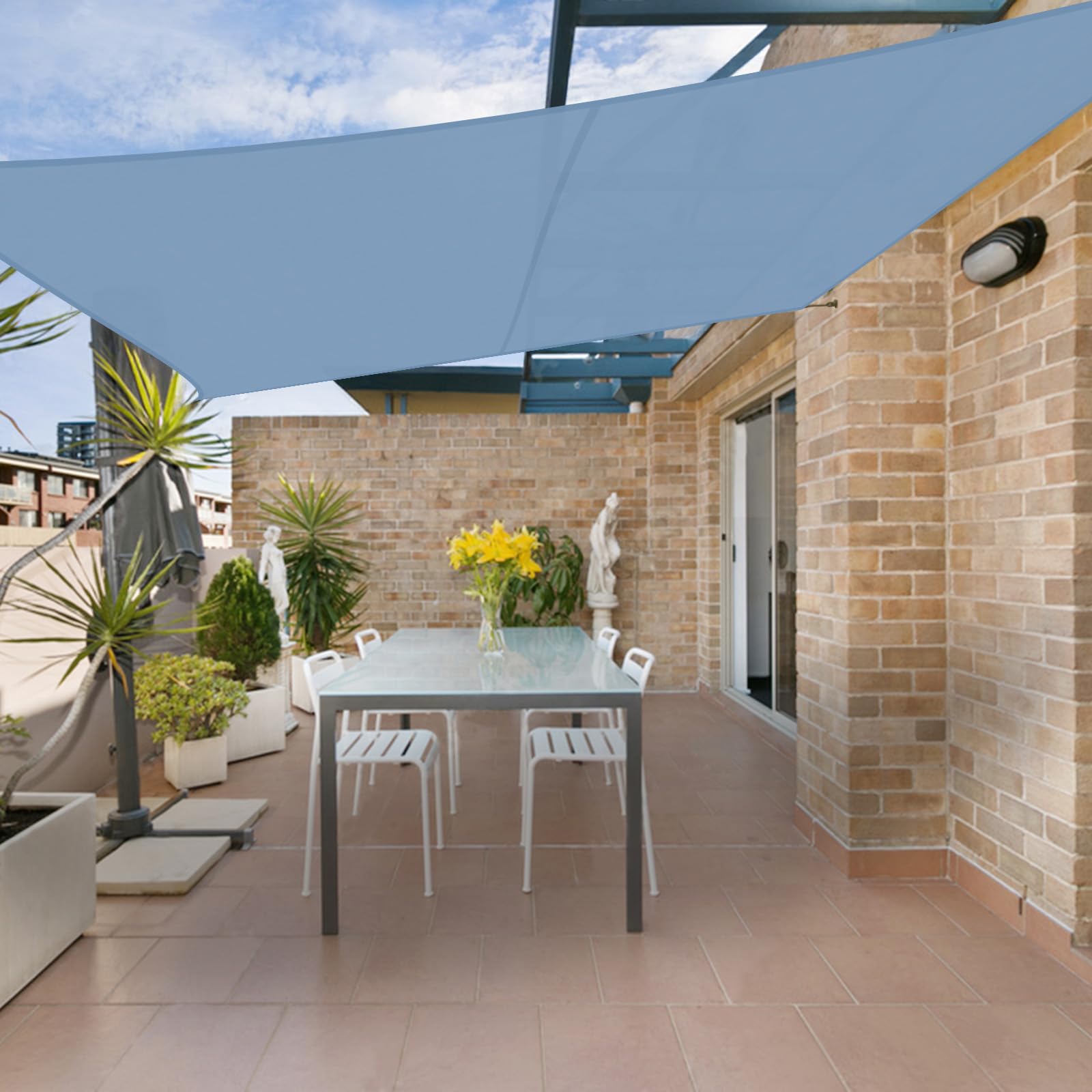 Heng Feng Vela Ombreggiante Rettangolare 3x4m, Blu Cielo