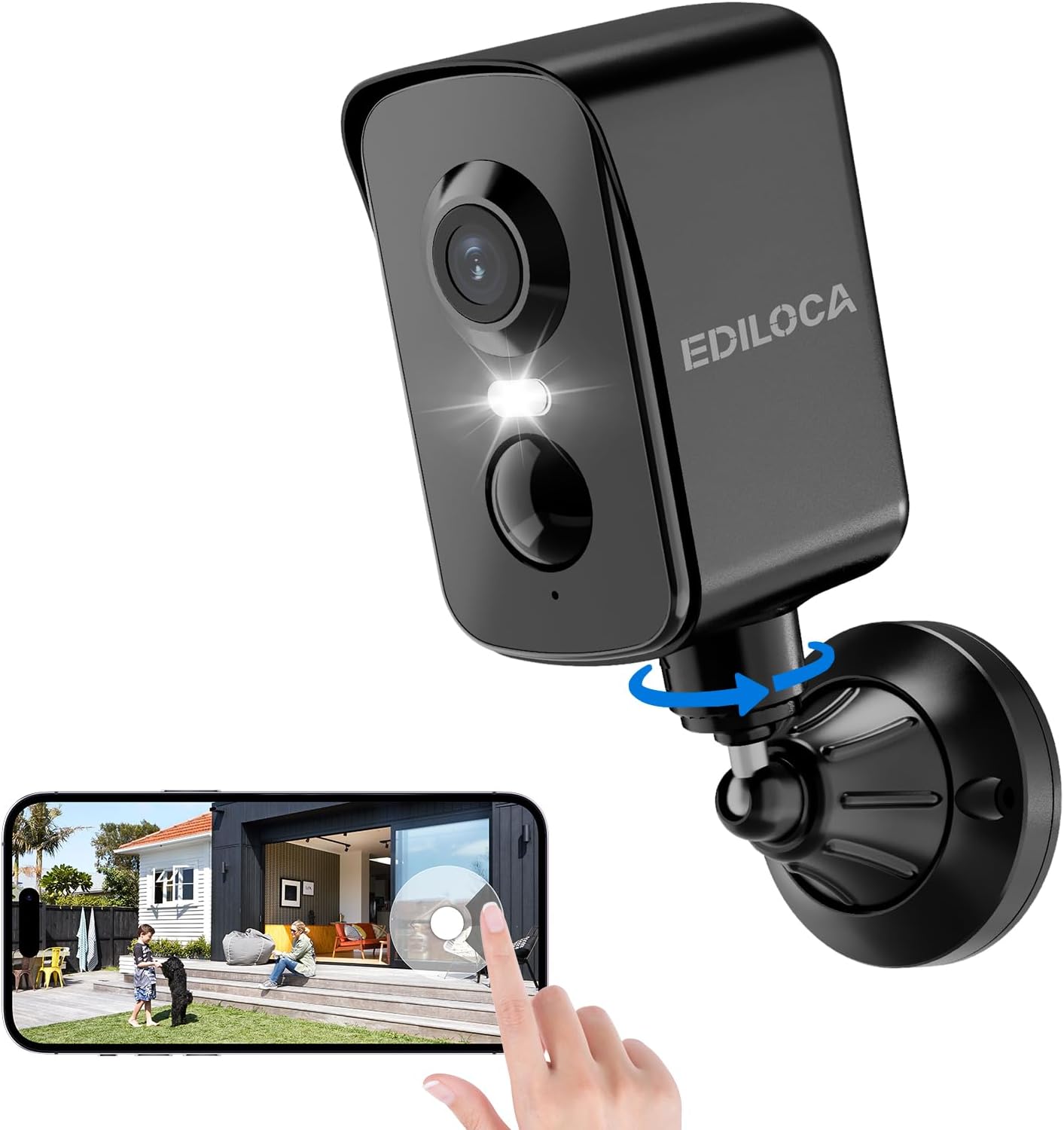 Telecamera WiFi Interno/Esterno 2K 3MP Batteria