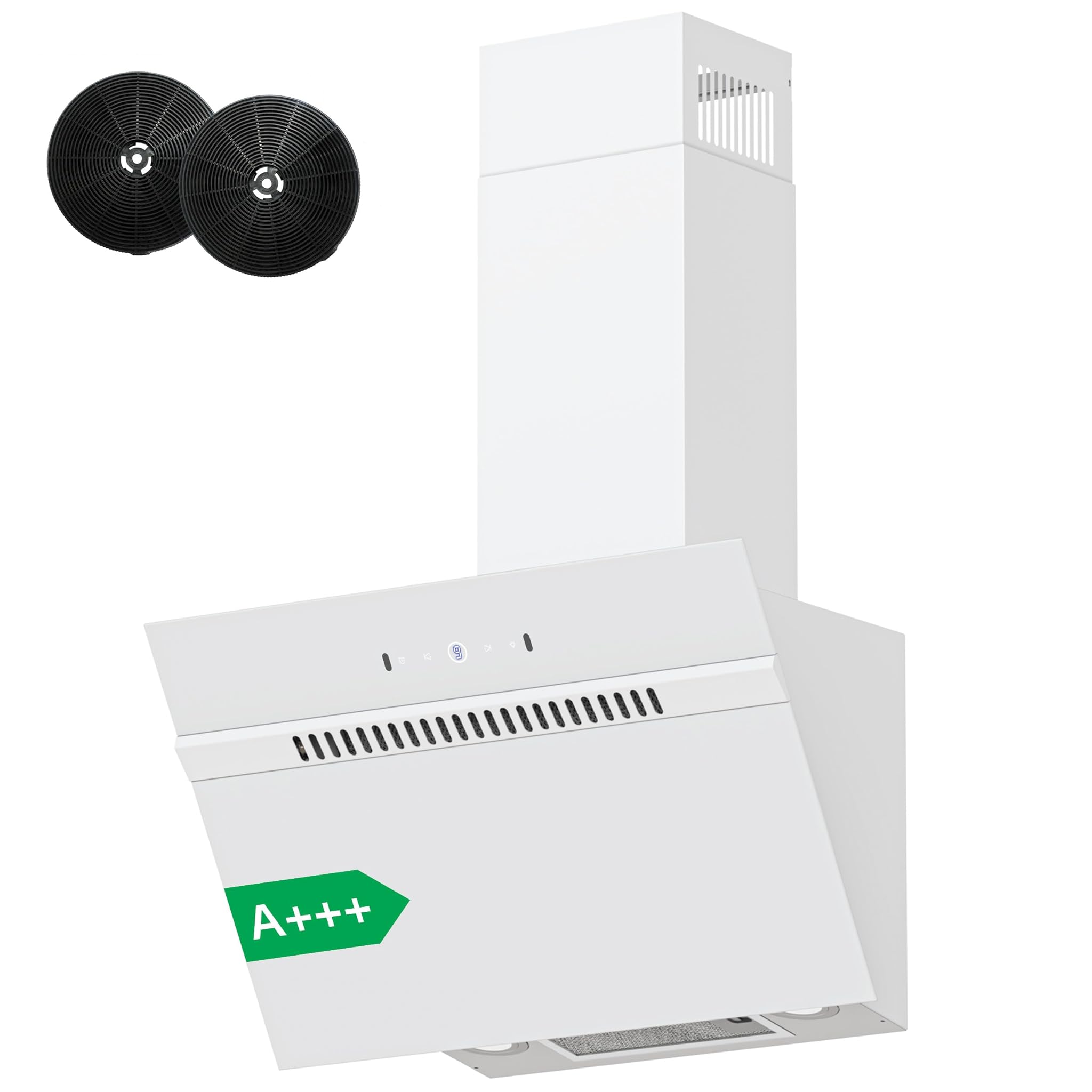 Firegas Cappa Aspirante Inclinata 60cm, Bianca