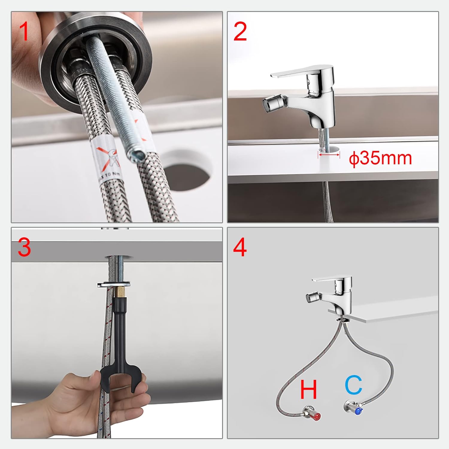 Ibergrif M15057 Star - Miscelatore Bidet Monocomando, Cromo - immagine 6