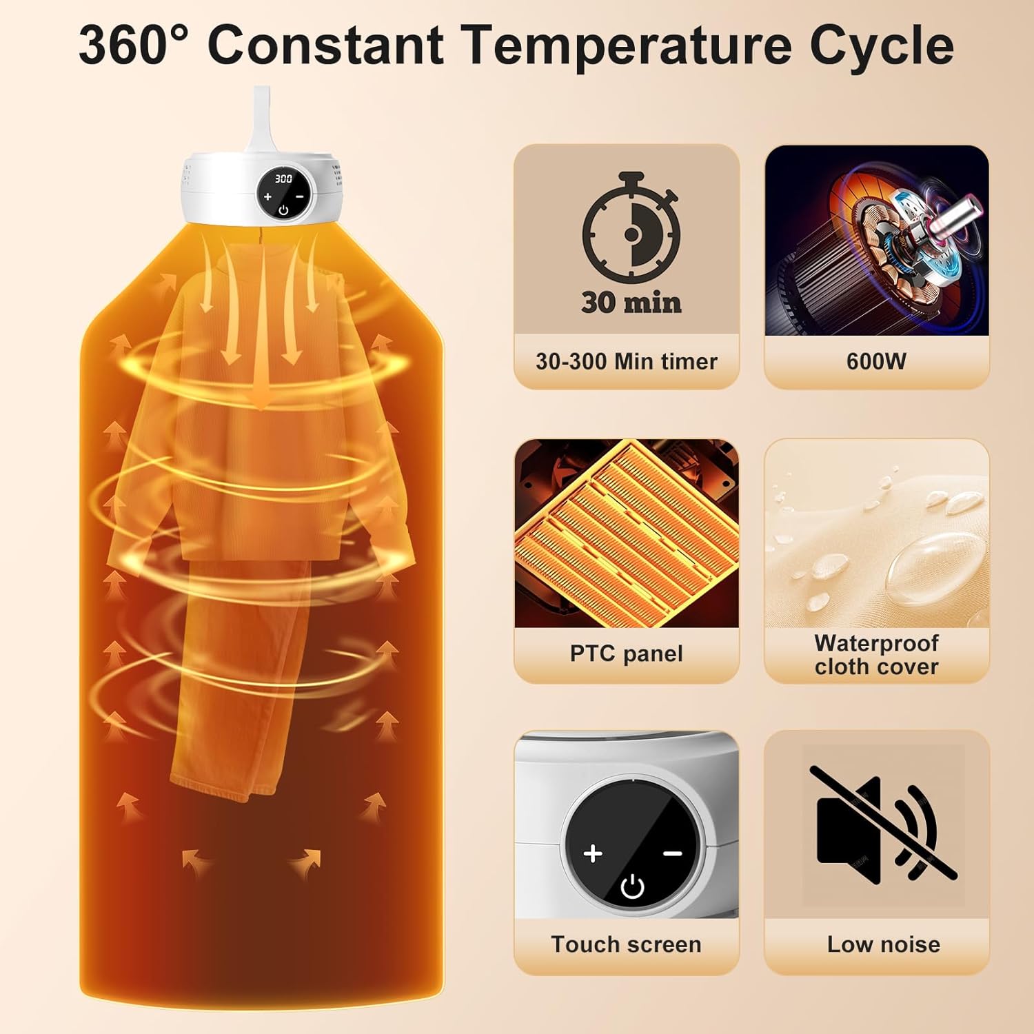 Uten Mini Asciugatrice Portatile Pieghevole - immagine 2