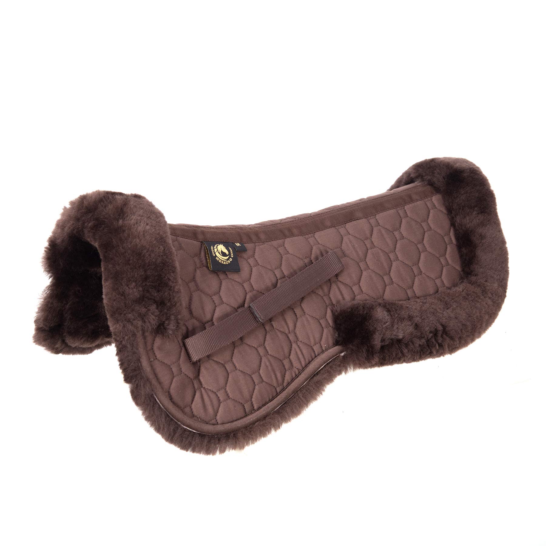Merauno Lambskin Half pad - Cuscino da sella in pelliccia di agnello Marrone (M)