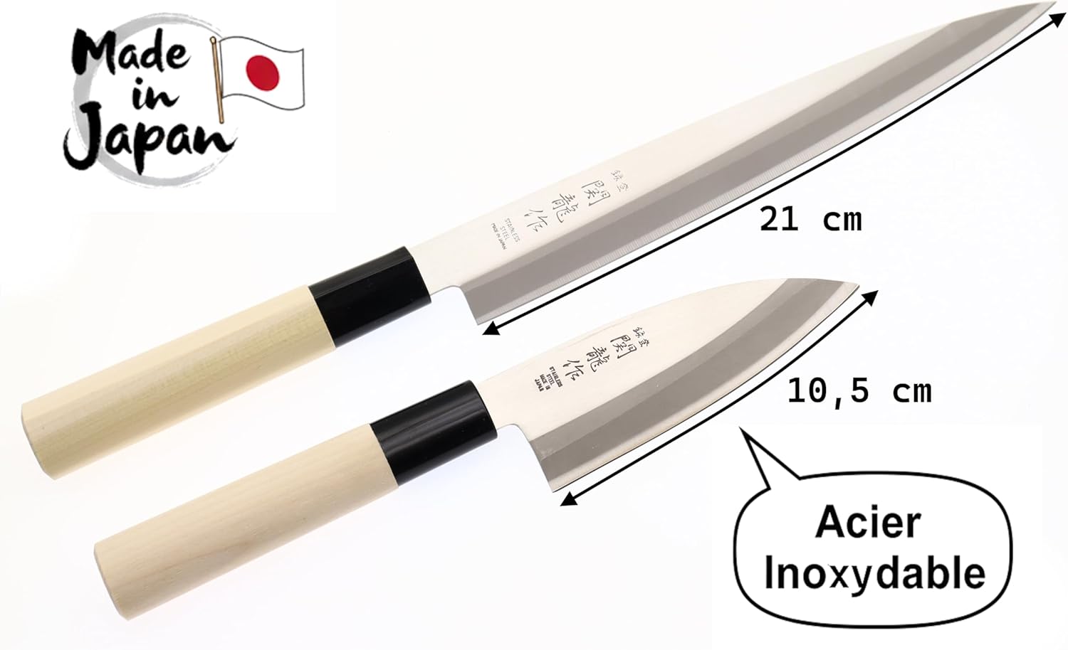 Cocktail7 Set 2 Coltelli Giapponesi Sashimi e Deba - immagine 2