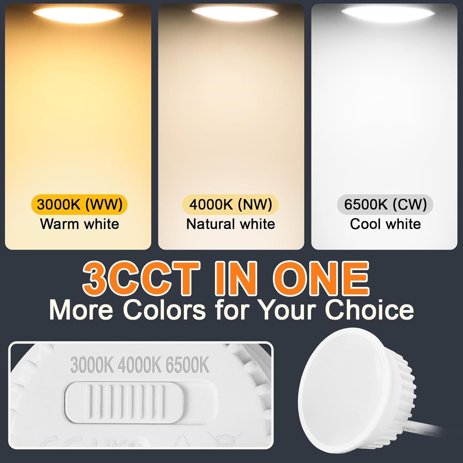 Yindalux 10x Modulo LED Dimmerabile ø50mm 4.9W 3CCT IP44 - immagine 3