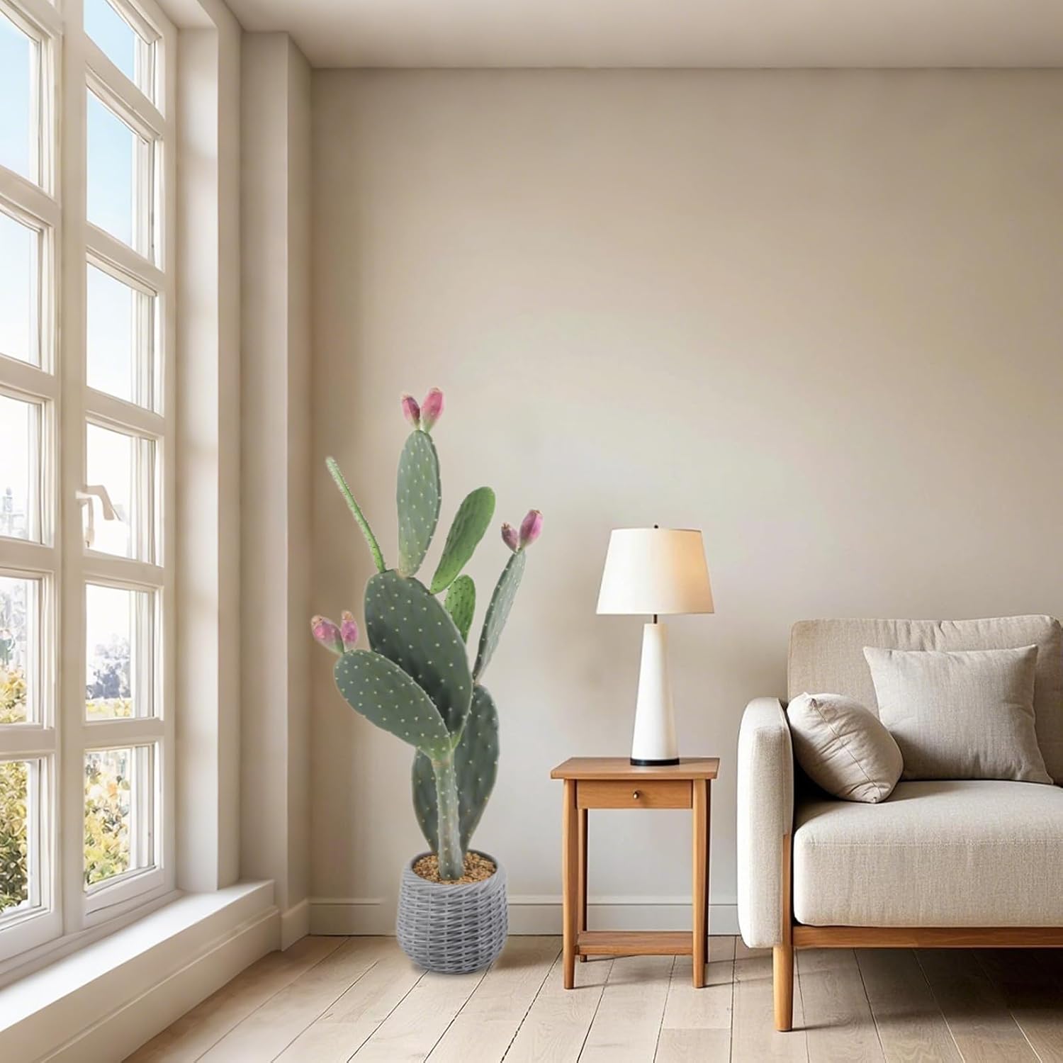 Pianta Artificiale Grande Cactus in Vaso - 106 cm - immagine 4