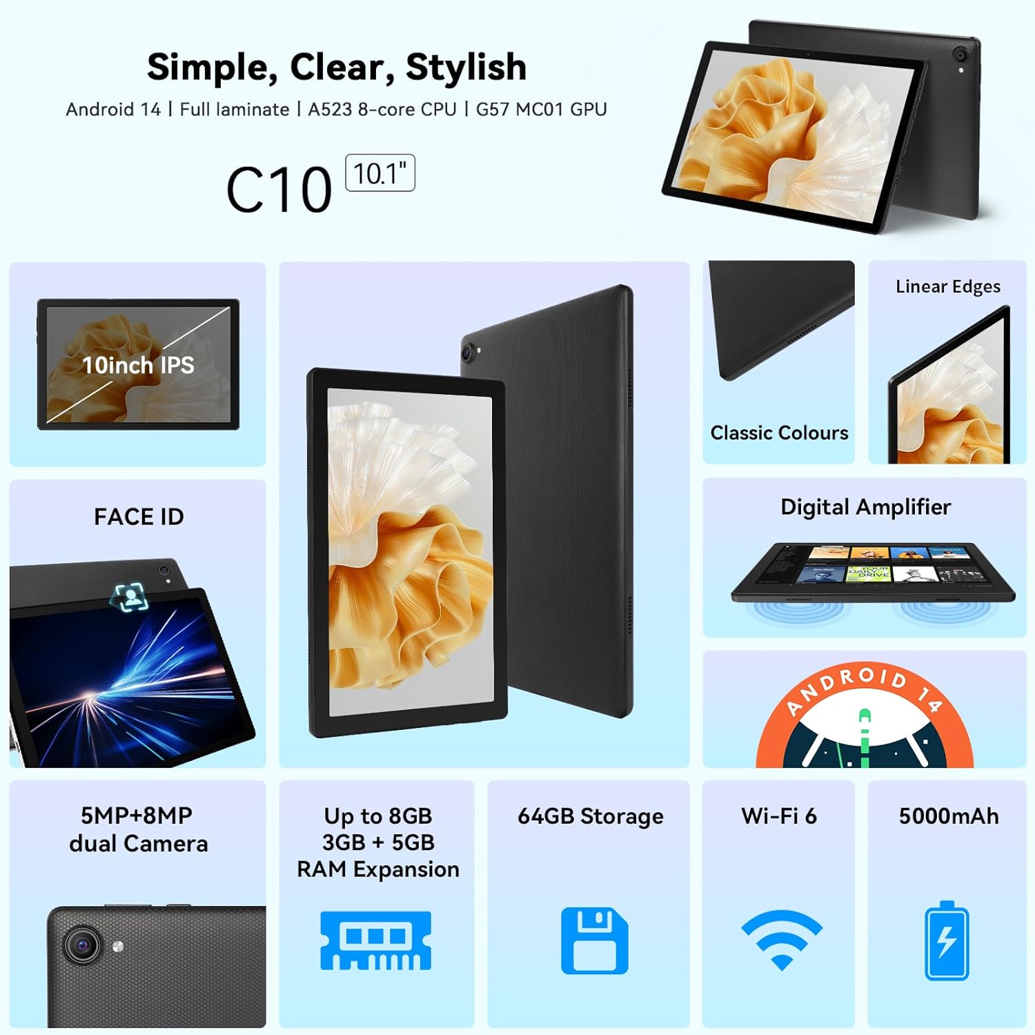 Laptok Tablet 10 Pollici Android 14 Octa-Core - immagine 2