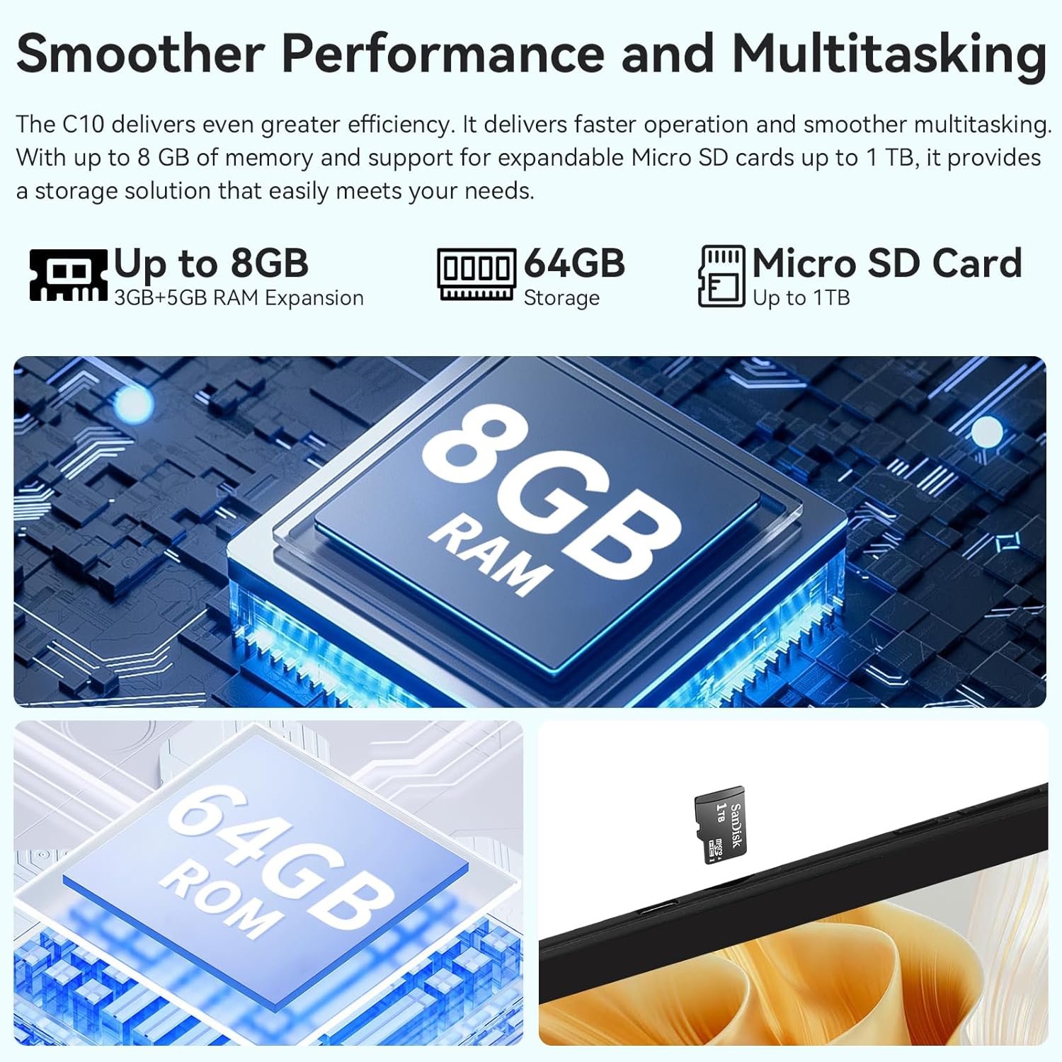 Laptok Tablet 10 Pollici Android 14 Octa-Core - immagine 4